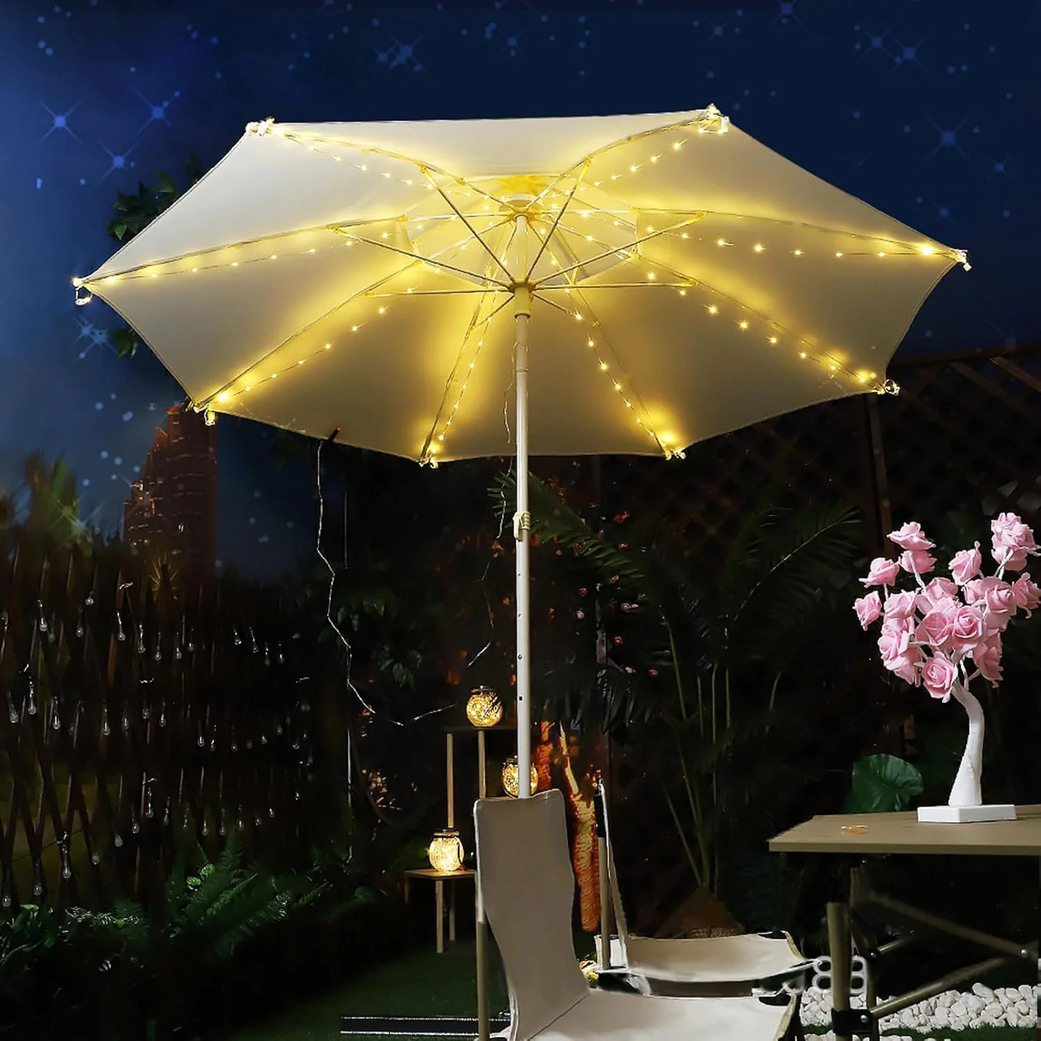 چراغ های چتری ال ای دی Joleritc، چراغ های رشته ای ال ای دی، تزئینات تعطیلات، چراغ های رنگارنگ، رشته چراغ چادر