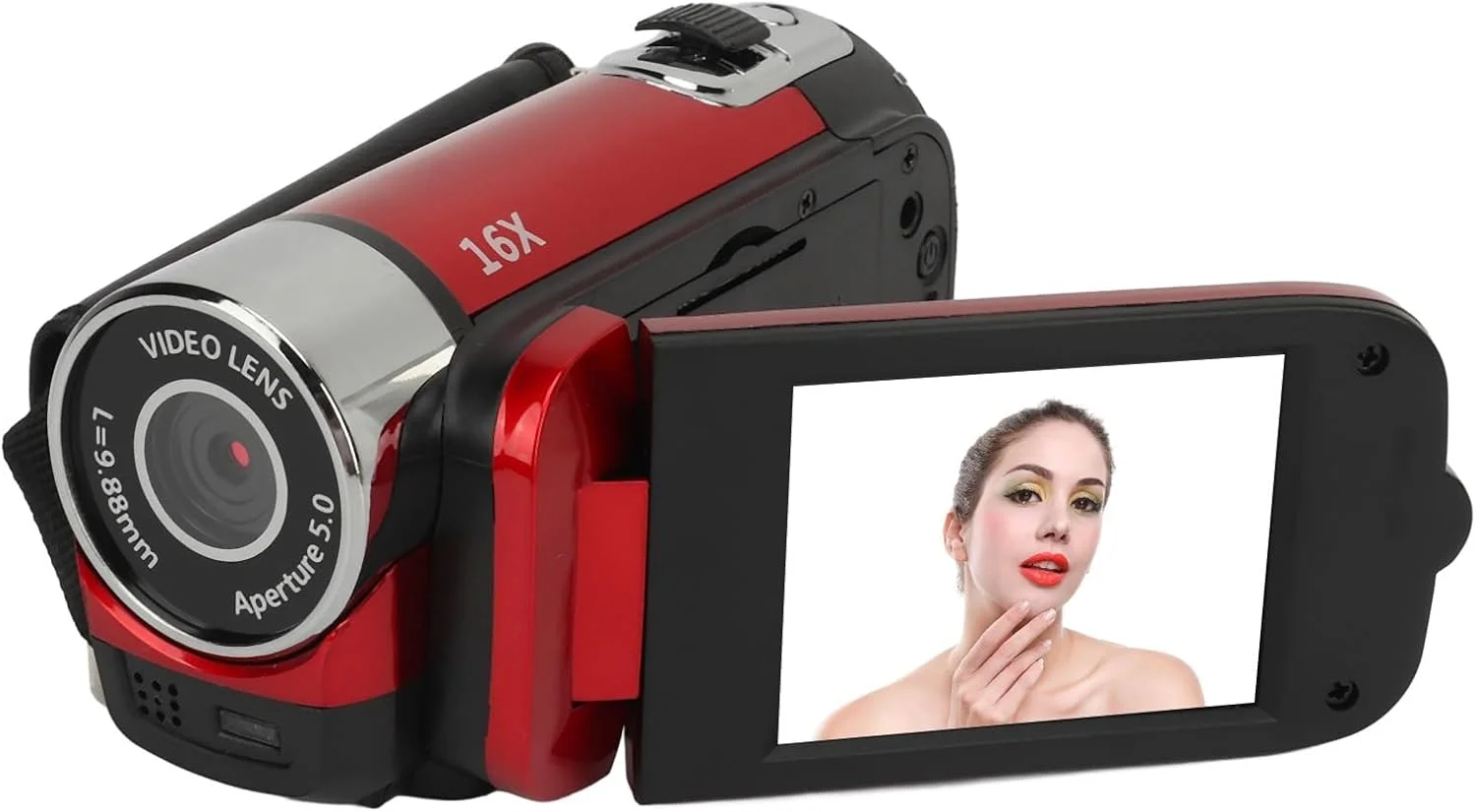 دوربین فیلمبرداری Focket مدل D90 1080P 16MP دیجیتال دستی، دوربین فیلمبرداری با صفحه نمایش چرخان 2.4 اینچی، زوم 16X، ضبط کننده ویدیویی HD با نور پرکننده برای نوجوانان و دانشجویان (قرمز) دوربین فیلمبرداری Focket مدل D90 1080P 16MP دیجیتال دستی، دوربین فیلمبرداری با صفحه نمایش چرخان 2.4 اینچی، زوم 16X، ضبط کننده ویدیویی HD با نور پرکننده برای نوجوانان و دانشجویان (قرمز)