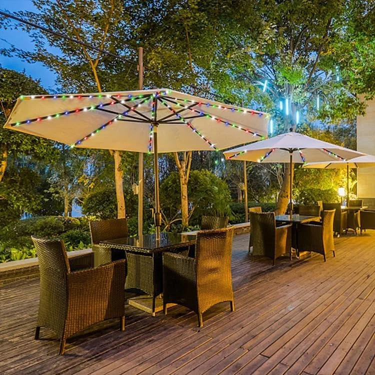 چراغ های چتری KINGCOO، 104 LED چراغ آویز چتر، چراغ تزئینی داخلی و خارجی، نوارهای روشنایی با کنترل از راه دور، تایمر، باتری خور برای چادرهای کمپینگ، باغ (چند رنگ) چراغ های چتری KINGCOO، 104 LED چراغ آویز چتر، چراغ تزئینی داخلی و خارجی، نوارهای روشنایی با کنترل از راه دور، تایمر، باتری خور برای چادرهای کمپینگ، باغ (چند رنگ)