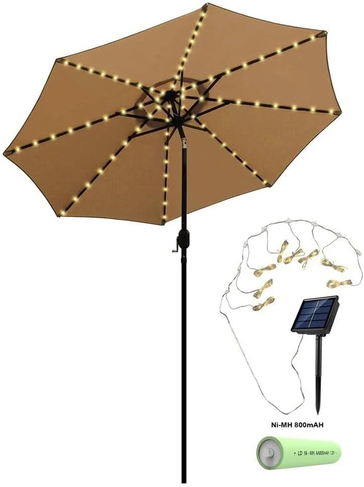 چراغ چتری خورشیدی LED، چراغ های چتر آفتابی خورشیدی، چتر باغی، میله نوری، نور رنگی برای پاسیو، ساحل (سفید گرم) چراغ چتری خورشیدی LED، چراغ های چتر آفتابی خورشیدی، چتر باغی، میله نوری، نور رنگی برای پاسیو، ساحل (سفید گرم)