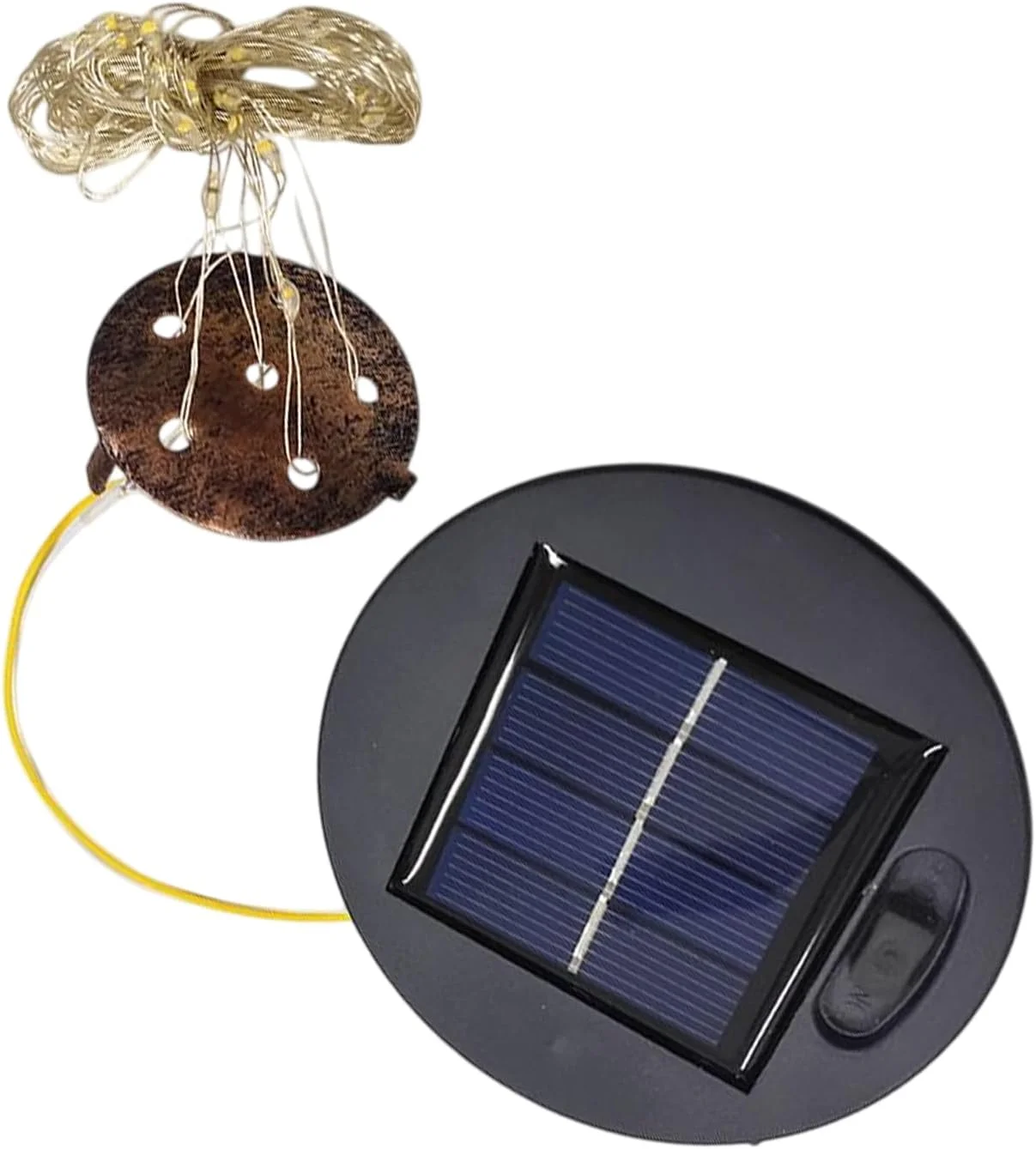 سر چراغ خورشیدی جایگزین | قطعات چراغ خورشیدی | پنل 8.5 سانتی متری ضد آب برای چتر پاسیو، حصار، باغ و گل ها