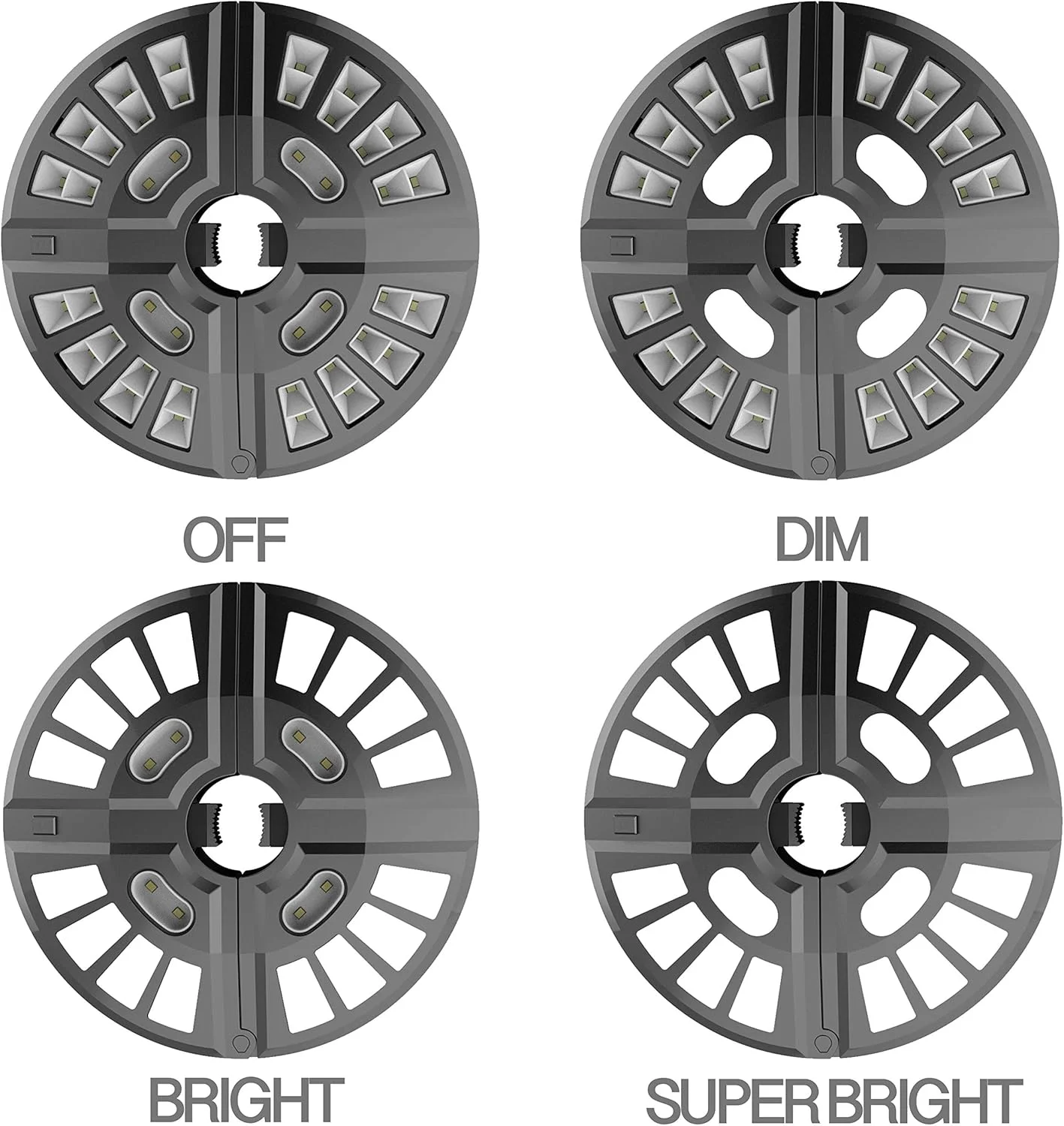 چراغ چتری Magictec، چراغ های 44 LED بدون سیم برای چترهای پاسیو با 3 حالت نورپردازی، با 4 باتری قلمی (شامل نمی شود) برای چترهای پاسیو، چادرهای کمپینگ یا استفاده در فضای باز