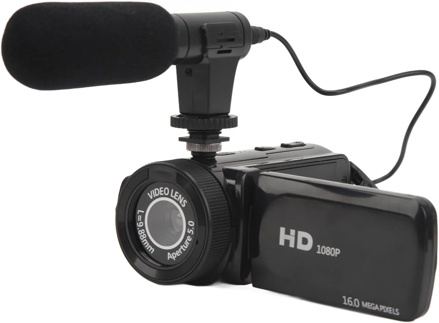 دوربین فیلمبرداری Garsent FHD 1080P 16.0MP با صفحه نمایش 2.4 اینچی چرخش 270 درجه و زوم دیجیتال 16 برابر به همراه میکروفون