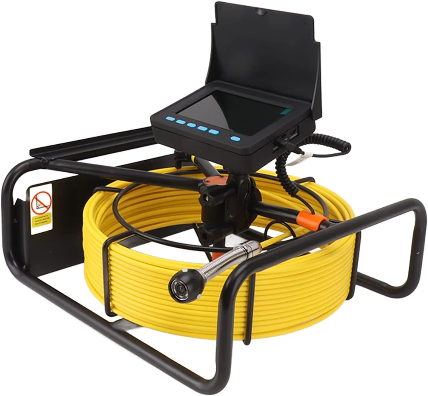 دوربین فیلمبرداری بزرگنمایی GHQERTY، دوربین مداربسته با عملکرد DVR، دوشاخه بریتانیایی، دوربین فیلمبرداری فاضلاب 4.3 اینچی، کارت حافظه 16 گیگابایتی، ضد آب IP68 برای سیستم های آب باران