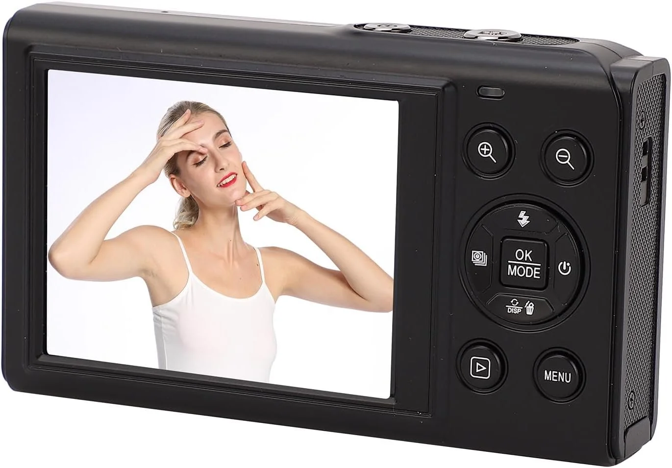 دوربین دیجیتال 5K GLOGLOW با کیفیت 80 مگاپیکسل، دوربین فیلمبرداری با زوم 18X، صفحه نمایش 2.8 اینچی و 1.5 اینچی UHD، انتقال فوری WiFi برای مبتدیان، کودکان، ولاگ نویسی و عکاسی (64 گیگابایت)