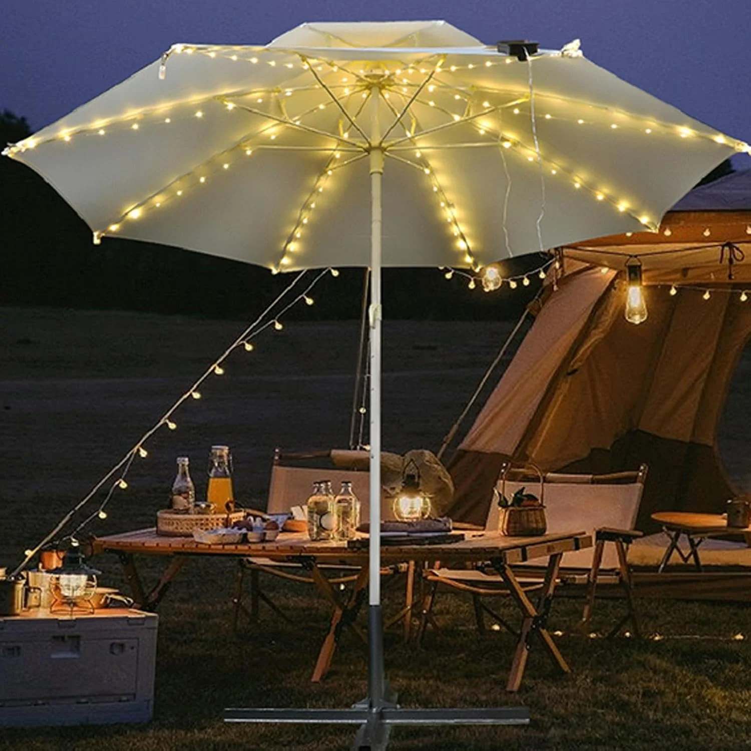 چراغ های چتری فضای باز، چراغ های LED خورشیدی زیر چتر | نورپردازی محیطی با 8 حالت ضد آب برای تزئینات فضای باز عرشه استخر ساحل حیاط ایوان آفتاب گیر چراغ های چتری فضای باز، چراغ های LED خورشیدی زیر چتر | نورپردازی محیطی با 8 حالت ضد آب برای تزئینات فضای باز عرشه استخر ساحل حیاط ایوان آفتاب گیر