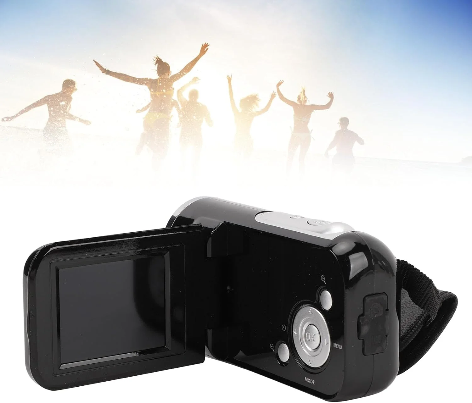 دوربین فیلمبرداری GOWENIC، دوربین فیلمبرداری 1080P 16MP با زوم 16X ضد لرزش، دوربین فیلمبرداری قابل حمل با صفحه نمایش 2 اینچی چرخان برای سفر و وبلاگ نویسی