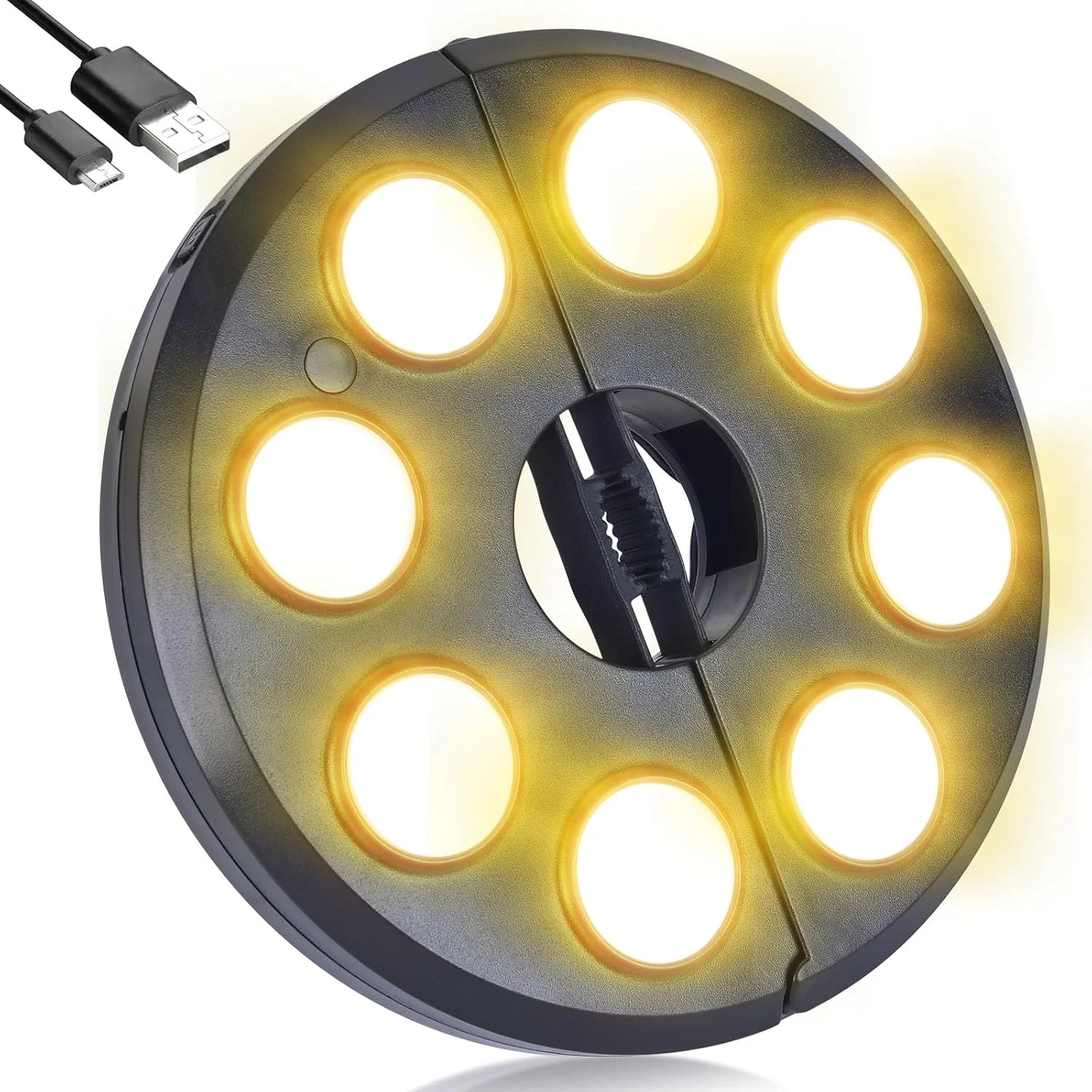 چراغ چتری شارژی OYOCO، چراغ میله چتر بدون سیم برای چترهای پاسیو، چادرهای کمپینگ یا استفاده در فضای باز (سفید سرد، L-2 اینچ)