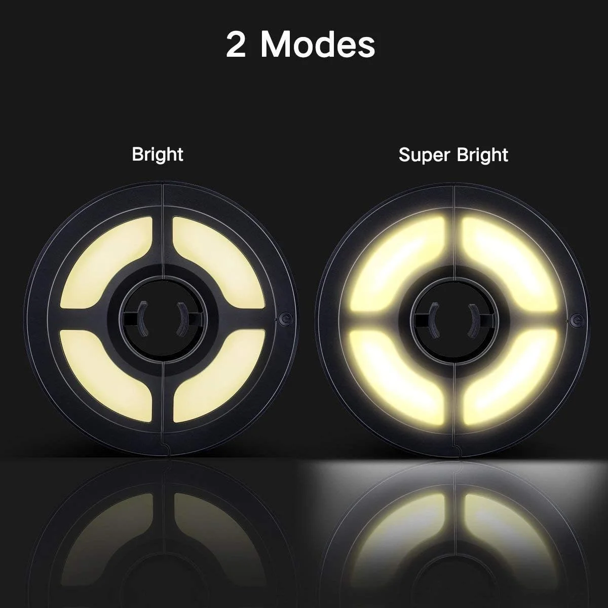 چراغ چتری سفید گرم قابل شارژ، 2 حالت روشنایی، بدون سیم، 36 LED - کارکرد با 3 عدد باتری AA، چراغ میله چتر برای چترهای پاسیو، چادرهای کمپینگ یا استفاده در فضای باز (سفید گرم قابل شارژ)