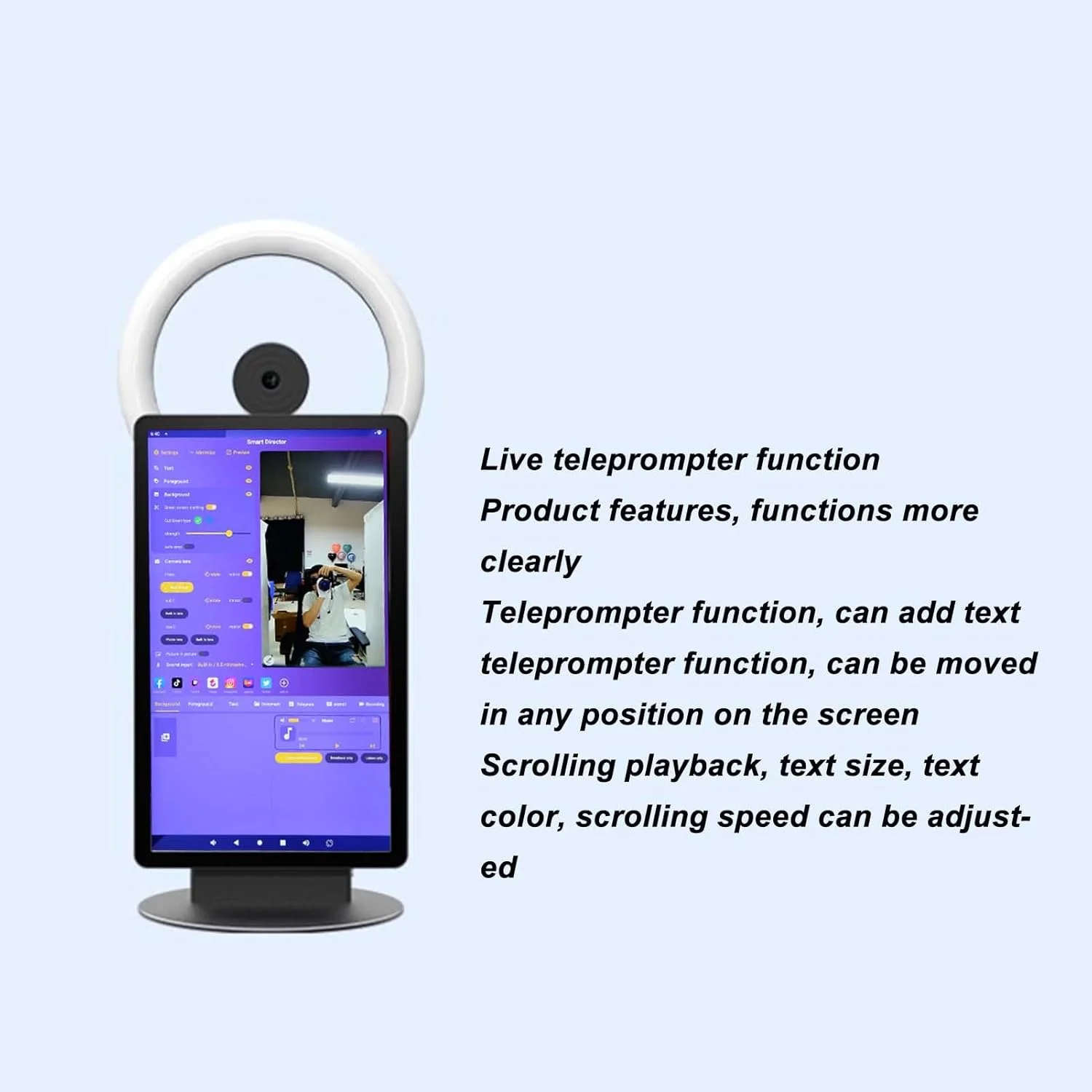 دستگاه پخش زنده رومیزی GZDdxmc، وای فای 2.4G 5G، پردازنده 8 هسته ای 6 نانومتری، دستگاه پخش زنده همه کاره، دوربین فیلمبرداری 8 مگاپیکسلی 5.0 برای دفتر کار 11.0 دستگاه پخش زنده رومیزی GZDdxmc، وای فای 2.4G 5G، پردازنده 8 هسته ای 6 نانومتری، دستگاه پخش زنده همه کاره، دوربین فیلمبرداری 8 مگاپیکسلی 5.0 برای دفتر کار 11.0