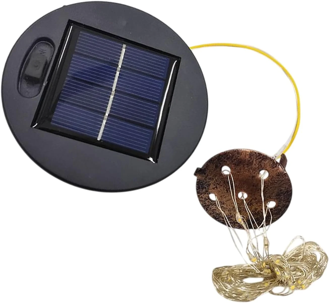 سر چراغ خورشیدی جایگزین، قطعات چراغ خورشیدی، سایبان پنل ضد آب 3.34 اینچی برای باغ، پاسیو، حصار، گل ها و محوطه