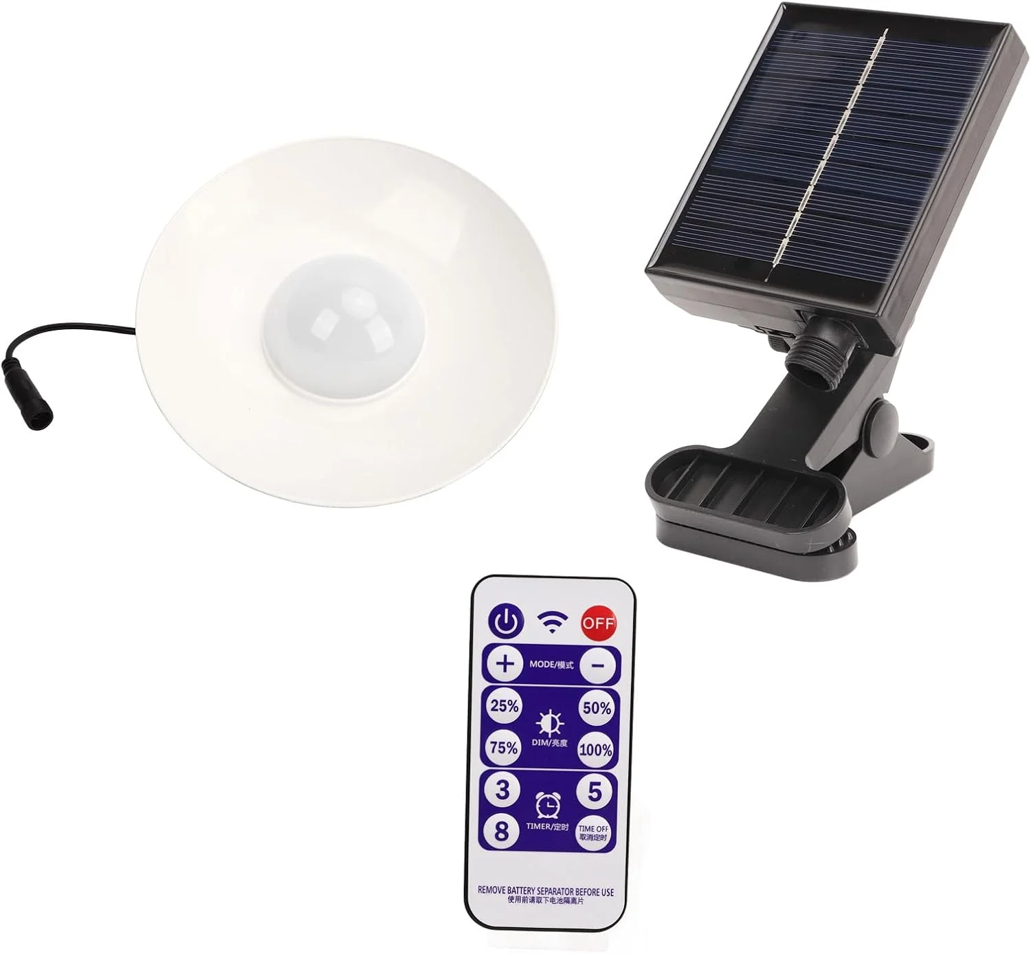 چراغ چتری خورشیدی RvSky برای بهبود فضای باز شما - کنترل از راه دور، 3 گزینه رنگ، ضد آب، LED قابل حمل برای فضای دلنشین پاسیو