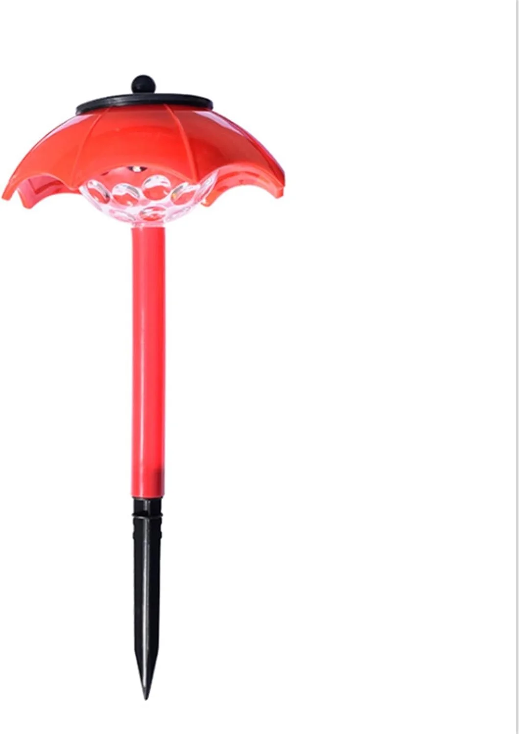 چراغ باغی خورشیدی LED طرح چتر مینیاتوری، ضدآب مناسب فضای باز، کنترل روشنایی، ABS، مناسب تزئین چمن، حیاط و باغ (آبی تیره)