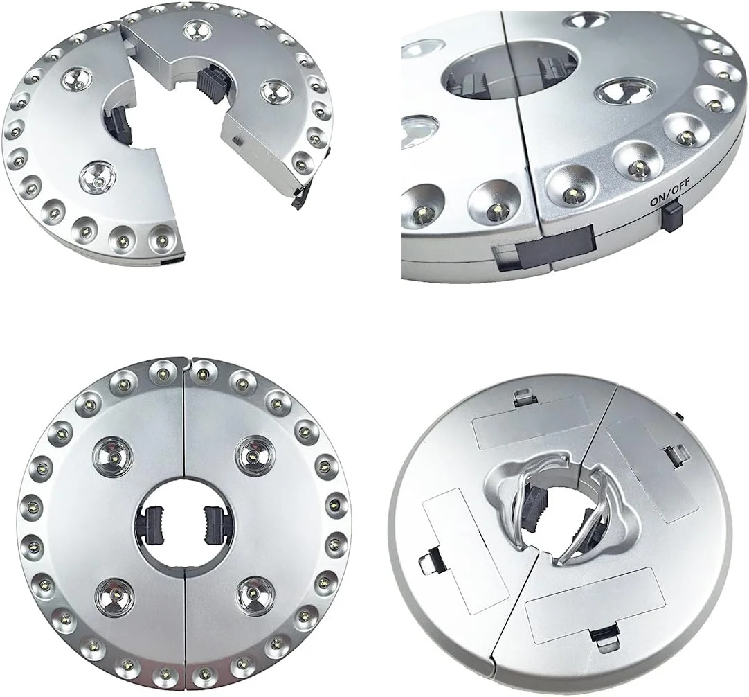 چراغ چتری 28 LED بدون سیم Txian با 3 سطح تنظیم نور، چراغ LED سایبان میله چتر، روشنایی چادر پاسیو، نور سفید خالص، چراغ آویز کمپینگ