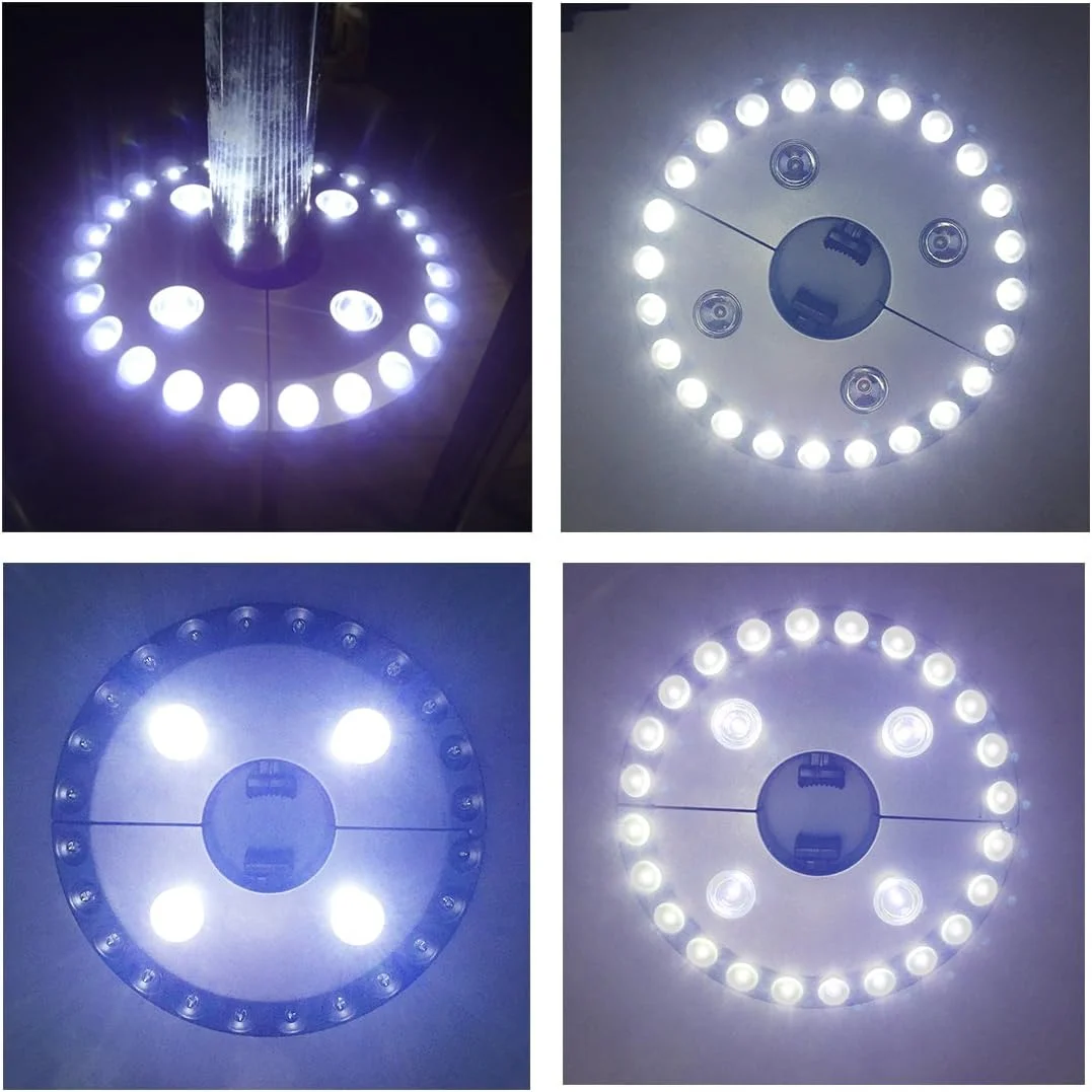 چراغ چتری 28 LED بدون سیم Txian با 3 سطح تنظیم نور، چراغ LED سایبان میله چتر، روشنایی چادر پاسیو، نور سفید خالص، چراغ آویز کمپینگ
