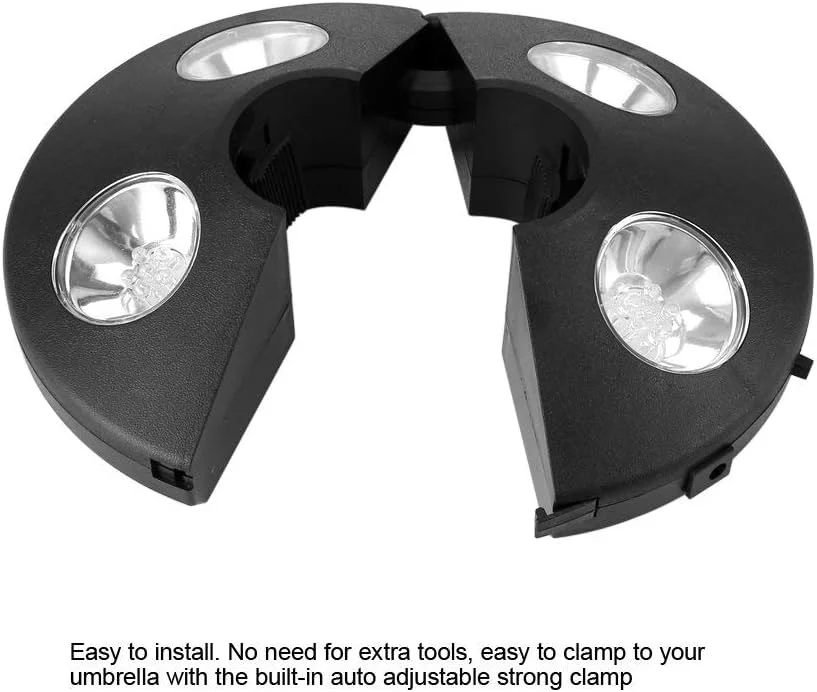 چراغ چتر، چراغ میله چتر پاسیو 24 LED با باتری برای فضای باز، چراغ شب، چادر کمپینگ