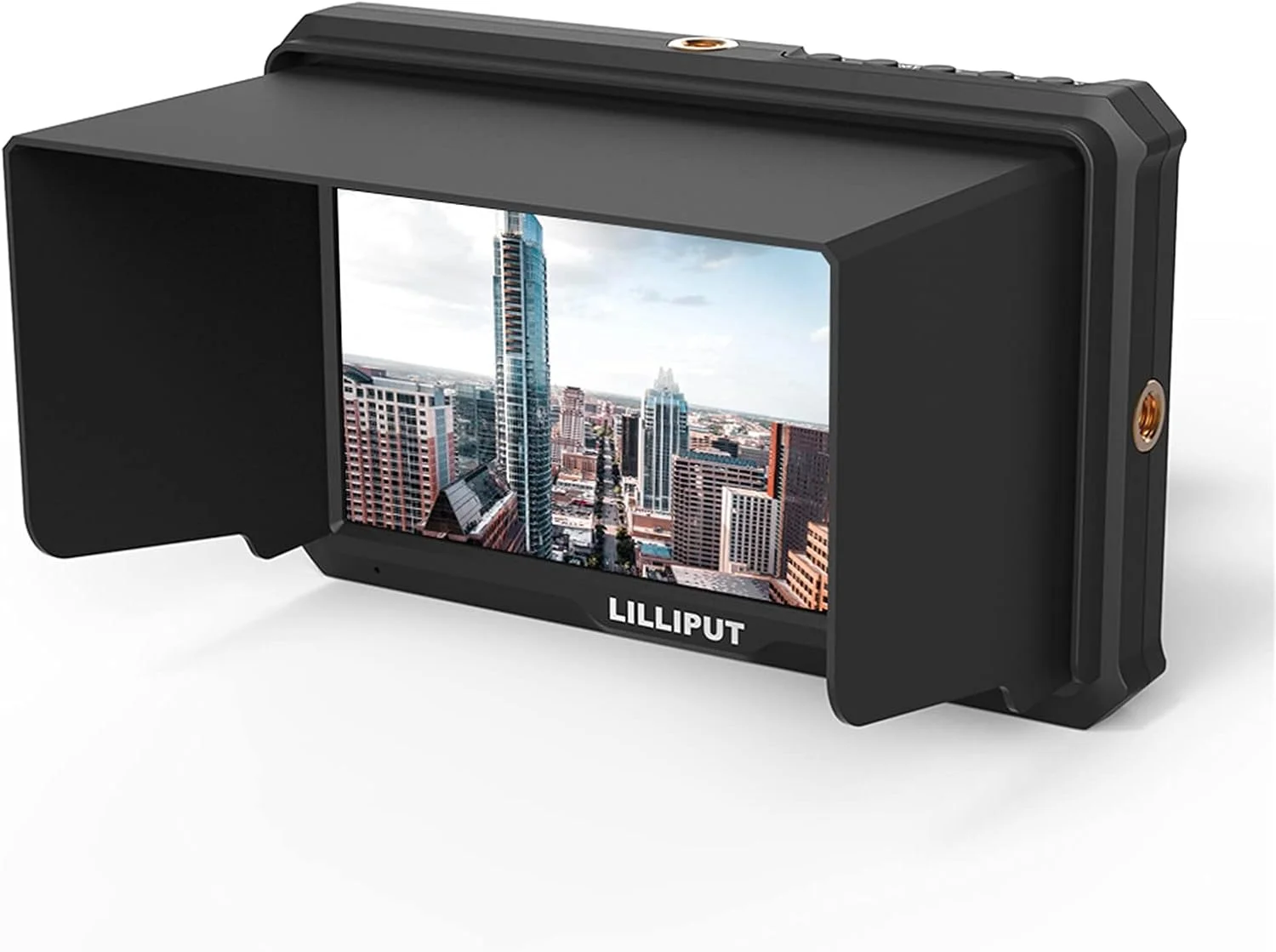 مانیتور پخش دوربین 5 اینچی IPS مدل Morelian A5 برای دوربین فیلمبرداری 4K Full HD و DSLR با رزولوشن بالا 1920x1080 و کنتراست 1000:1 مناسب برای عکاسی و فیلم سازی