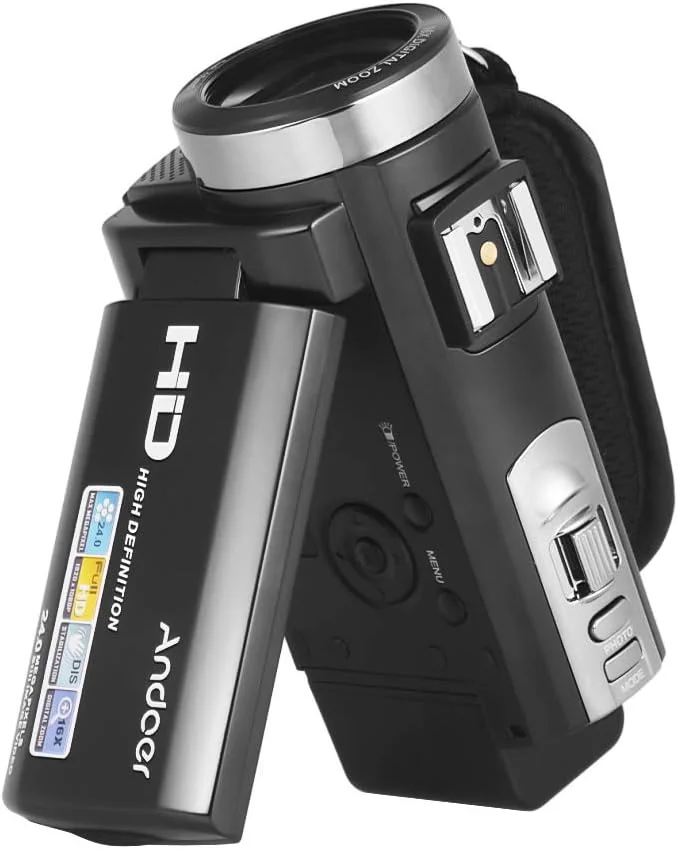 دوربین فیلمبرداری دیجیتال فول اچ دی 1080P مدل Morelian HDV-201LM با زوم دیجیتال 16X، صفحه نمایش 3.0 اینچی LCD، به همراه 2 عدد باتری قابل شارژ و میکروفون خارجی