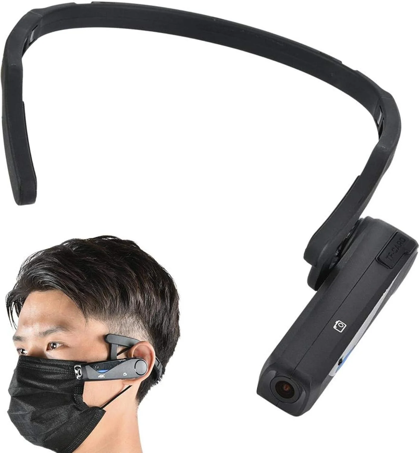 دوربین فیلمبرداری سر، دوربین فیلمبرداری دیجیتال 4K/25fps 400W WiFi با کنترل از راه دور 2.4G، دوربین فیلمبرداری Vlog دوربین سر هندزفری