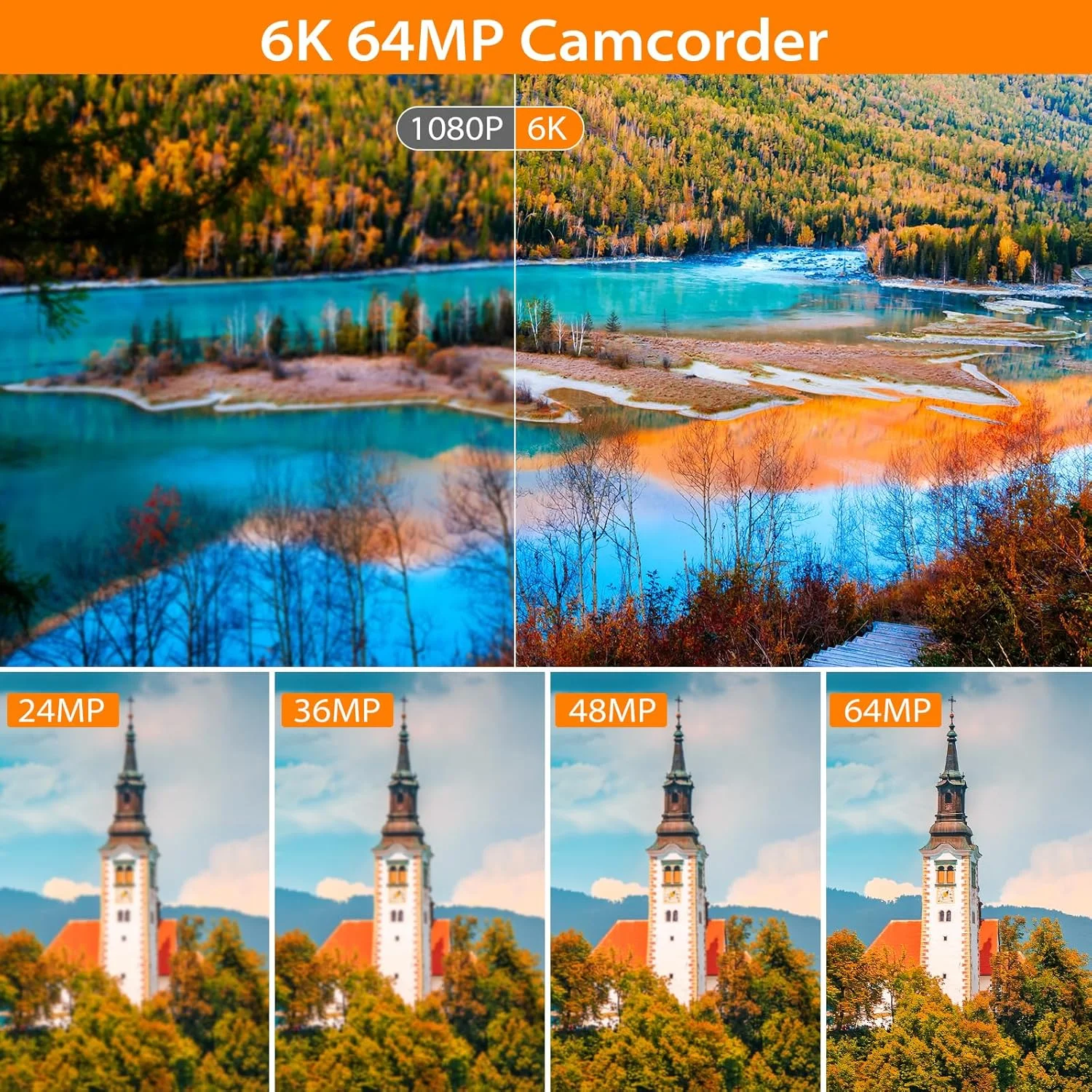 دوربین فیلمبرداری 6K مناسب برای تولید محتوای ویدیویی در یوتیوب، زوم دیجیتال 18X، صفحه نمایش لمسی 3.0 اینچی، دوربین وای فای با میکروفون، کنترل از راه دور 2.4G، 2 باتری و کارت حافظه SD 32 گیگابایتی دوربین فیلمبرداری 6K مناسب برای تولید محتوای ویدیویی در یوتیوب، زوم دیجیتال 18X، صفحه نمایش لمسی 3.0 اینچی، دوربین وای فای با میکروفون، کنترل از راه دور 2.4G، 2 باتری و کارت حافظه SD 32 گیگابایتی