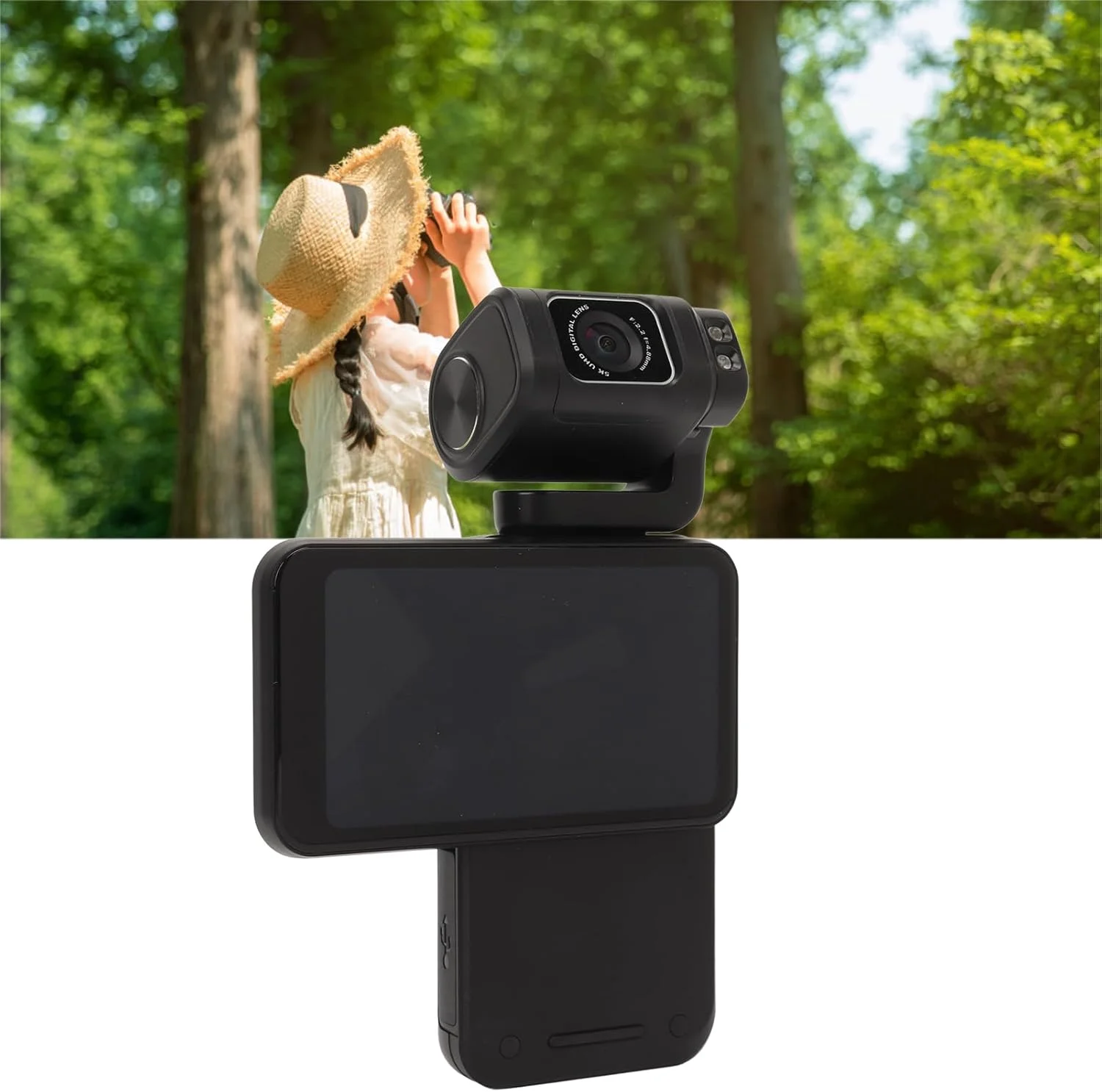 دوربین فیلمبرداری 5K - دوربین ولاگینگ وای فای 36 مگاپیکسلی با زوم دیجیتال 10 برابر، صفحه لمسی چرخان، زاویه دید عریض 120 درجه و باتری 3250 میلی آمپر ساعتی - شامل 64 گیگابایت دوربین فیلمبرداری 5K - دوربین ولاگینگ وای فای 36 مگاپیکسلی با زوم دیجیتال 10 برابر، صفحه لمسی چرخان، زاویه دید عریض 120 درجه و باتری 3250 میلی آمپر ساعتی - شامل 64 گیگابایت