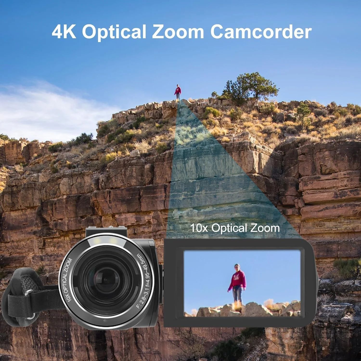 دوربین فیلمبرداری 4K ORDRO Ultra HD با زوم اپتیکال 10X و زوم دیجیتال 120X، دوربین فیلمبرداری دیجیتال فوکوس خودکار WiFi Vlogging با کارت SD 32 گیگابایتی دوربین فیلمبرداری 4K ORDRO Ultra HD با زوم اپتیکال 10X و زوم دیجیتال 120X، دوربین فیلمبرداری دیجیتال فوکوس خودکار WiFi Vlogging با کارت SD 32 گیگابایتی