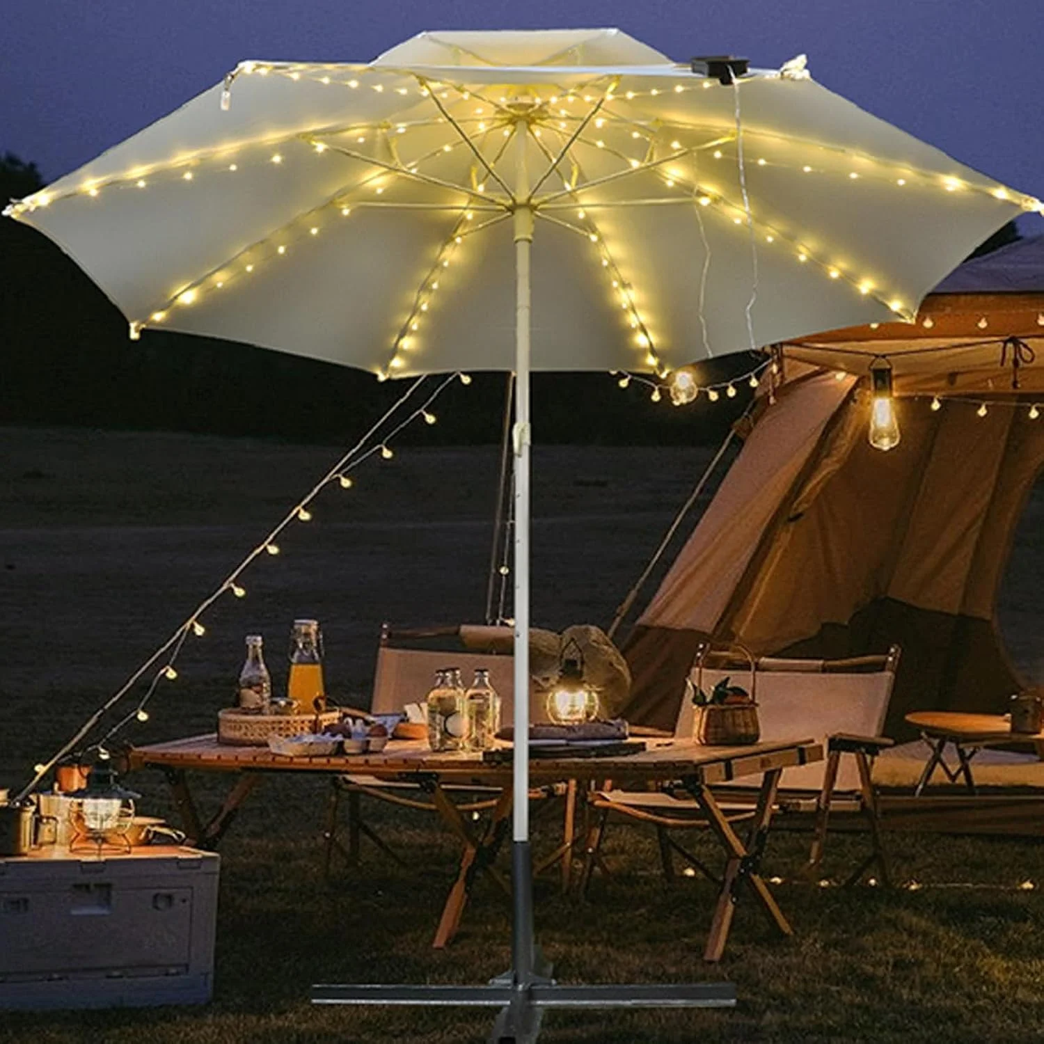 چراغ چتری فضای باز - چراغ های LED خورشیدی زیر چتری، نورپردازی ضد آب با 8 حالت برای کمپینگ در فضای باز، حیاط خلوت، استخر، ایوان، مهمانی ساحلی، سایبان چراغ چتری فضای باز - چراغ های LED خورشیدی زیر چتری، نورپردازی ضد آب با 8 حالت برای کمپینگ در فضای باز، حیاط خلوت، استخر، ایوان، مهمانی ساحلی، سایبان
