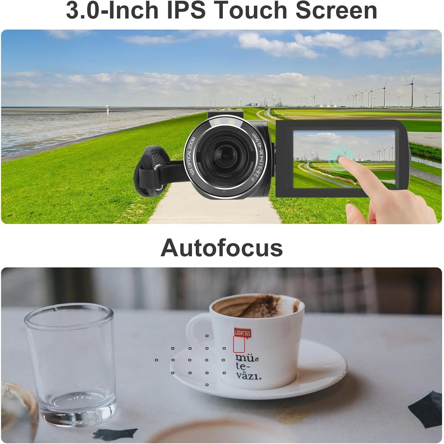 دوربین فیلمبرداری 4K ORDRO Ultra HD با زوم اپتیکال 10X و زوم دیجیتال 120X، دوربین فیلمبرداری دیجیتال فوکوس خودکار WiFi Vlogging با کارت SD 32 گیگابایتی دوربین فیلمبرداری 4K ORDRO Ultra HD با زوم اپتیکال 10X و زوم دیجیتال 120X، دوربین فیلمبرداری دیجیتال فوکوس خودکار WiFi Vlogging با کارت SD 32 گیگابایتی