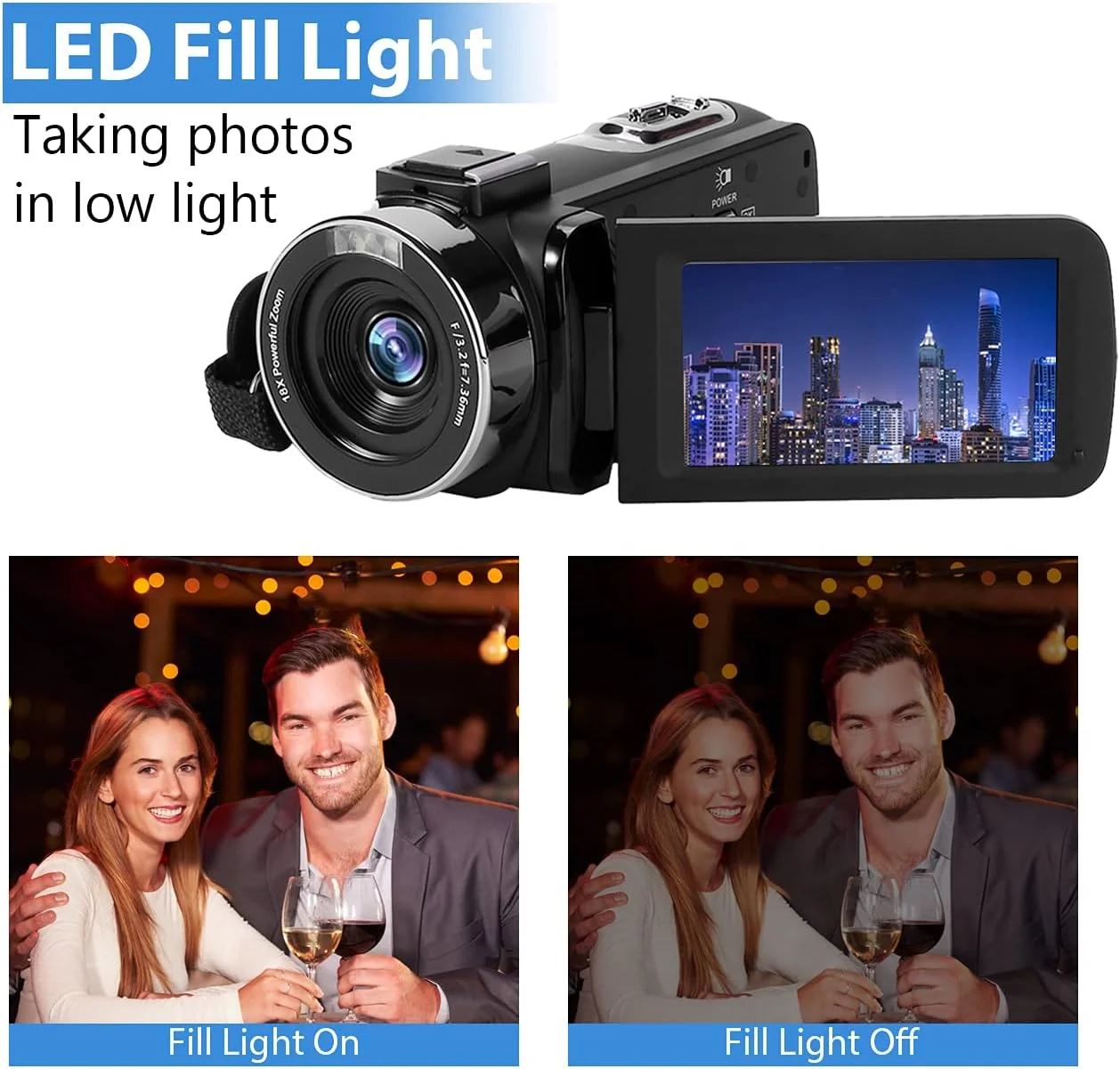 دوربین فیلمبرداری Full HD 1080P 48MP برای یوتیوب با صفحه نمایش 3.0 اینچی IPS، دوربین ولاگینگ دیجیتال 16X با کنترل از راه دور، کارت SD 32 گیگابایتی و باتری دوربین فیلمبرداری Full HD 1080P 48MP برای یوتیوب با صفحه نمایش 3.0 اینچی IPS، دوربین ولاگینگ دیجیتال 16X با کنترل از راه دور، کارت SD 32 گیگابایتی و باتری