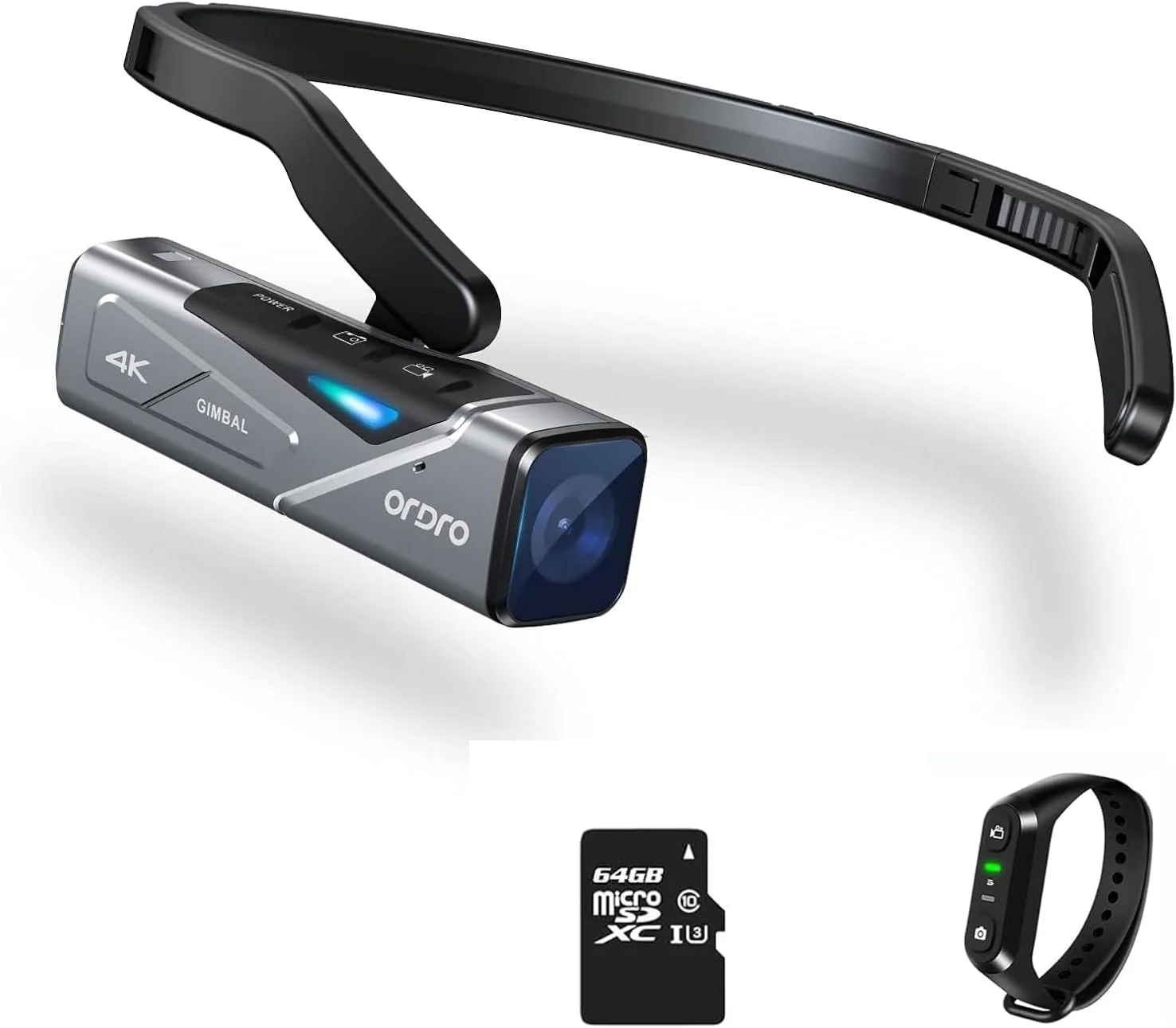 دوربین فیلمبرداری 4K مدل ORDRO EP7، دوربین ولاگ سر-نصب شونده، دوربین ولاگینگ پوشیدنی 4K 60FPS با کارت میکرو 64 گیگابایتی، باتری قابل شارژ 1000mAh داخلی دوربین فیلمبرداری 4K مدل ORDRO EP7، دوربین ولاگ سر-نصب شونده، دوربین ولاگینگ پوشیدنی 4K 60FPS با کارت میکرو 64 گیگابایتی، باتری قابل شارژ 1000mAh داخلی