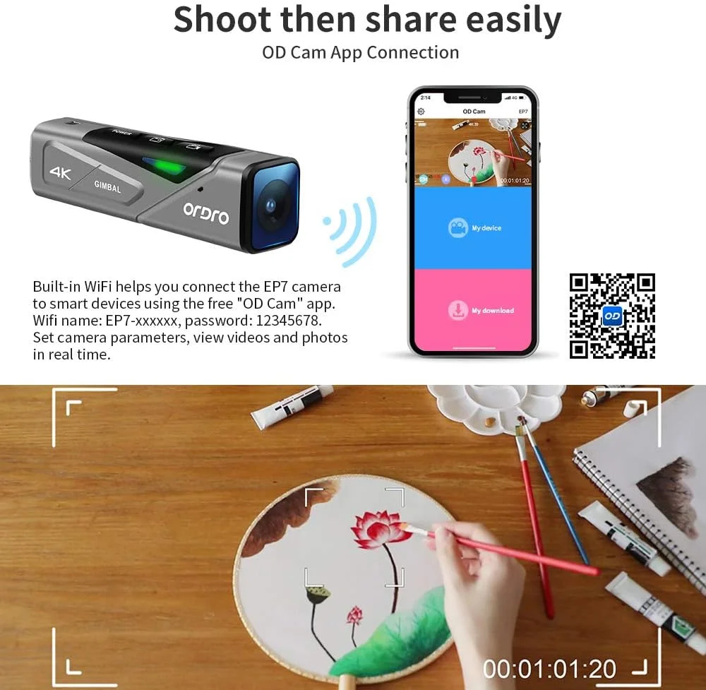دوربین سر ORDRO مدل EP7 دوربین فیلمبرداری پوشیدنی 4K 30fps UHD FPV Vlog با تثبیت کننده گیمبال داخلی، ضبط POV، کنترل از راه دور، کارت 64 گیگابایتی دوربین سر ORDRO مدل EP7 دوربین فیلمبرداری پوشیدنی 4K 30fps UHD FPV Vlog با تثبیت کننده گیمبال داخلی، ضبط POV، کنترل از راه دور، کارت 64 گیگابایتی