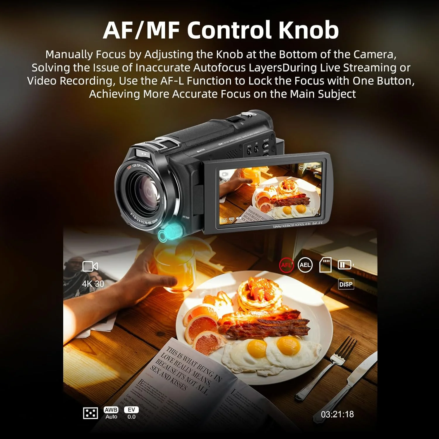 دوربین فیلمبرداری 5K مدل ORDRO HDR-XV80 با صفحه نمایش چرخان 3.5 اینچی، دوربین فیلمبرداری 4K Ultra HD با کیفیت 48 مگاپیکسل، پخش زنده، زوم اپتیکال 12 برابر، دوربین فیلمبرداری دیجیتال با کنترل از راه دور و 2 باتری دوربین فیلمبرداری 5K مدل ORDRO HDR-XV80 با صفحه نمایش چرخان 3.5 اینچی، دوربین فیلمبرداری 4K Ultra HD با کیفیت 48 مگاپیکسل، پخش زنده، زوم اپتیکال 12 برابر، دوربین فیلمبرداری دیجیتال با کنترل از راه دور و 2 باتری