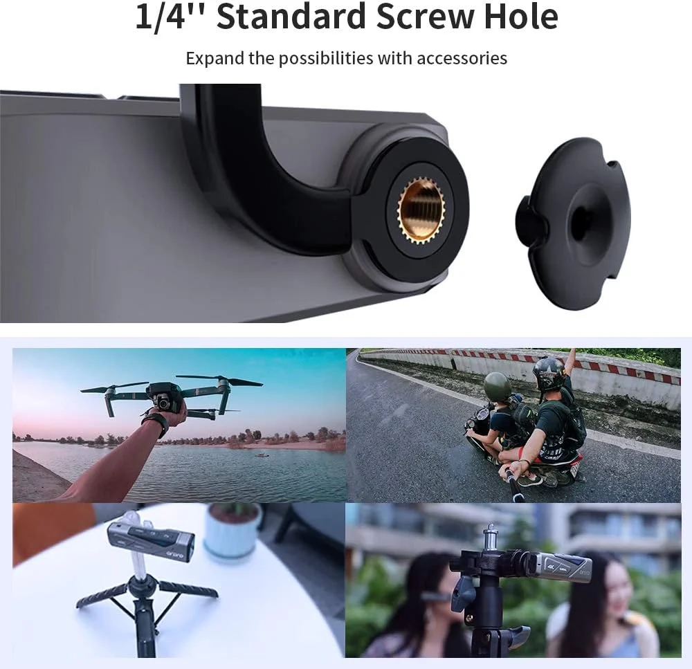 دوربین فیلمبرداری FPV Vlog کم‌کدر ORDRO EP7 4K با قابلیت WiFi و بدون نیاز به دست، دوربین فیلمبرداری سر با گیمبال 2 محوره داخلی، کنترل از راه دور و کارت MicroSD 64 گیگابایتی