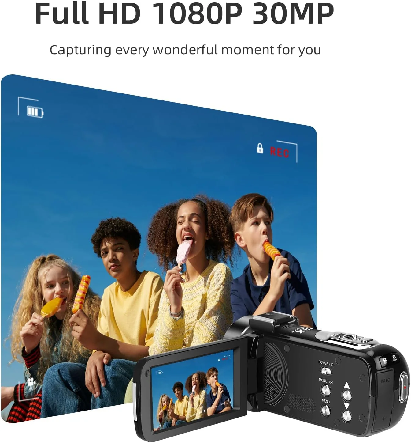 دوربین فیلمبرداری ORDRO B320 1080P، دوربین ولاگ با زوم 18X، دوربین دید در شب، صفحه نمایش HD چرخان 270 درجه برای ولاگ، یوتیوب و ضبط ویدیو دوربین فیلمبرداری ORDRO B320 1080P، دوربین ولاگ با زوم 18X، دوربین دید در شب، صفحه نمایش HD چرخان 270 درجه برای ولاگ، یوتیوب و ضبط ویدیو