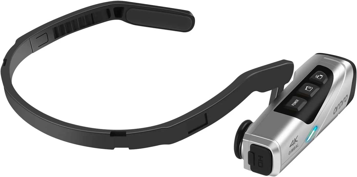 دوربین فیلمبرداری 4K مدل ORDRO EP8 Combo، دوربین فیلمبرداری Ultra HD 4K 60FPS، دوربین ولاگ بدون دست، دوربین پوشیدنی، تثبیت کننده ویدئو گیمبال 2 محوره، فوکوس خودکار، کنترل از راه دور، کارت حافظه میکرو 64 گیگابایتی