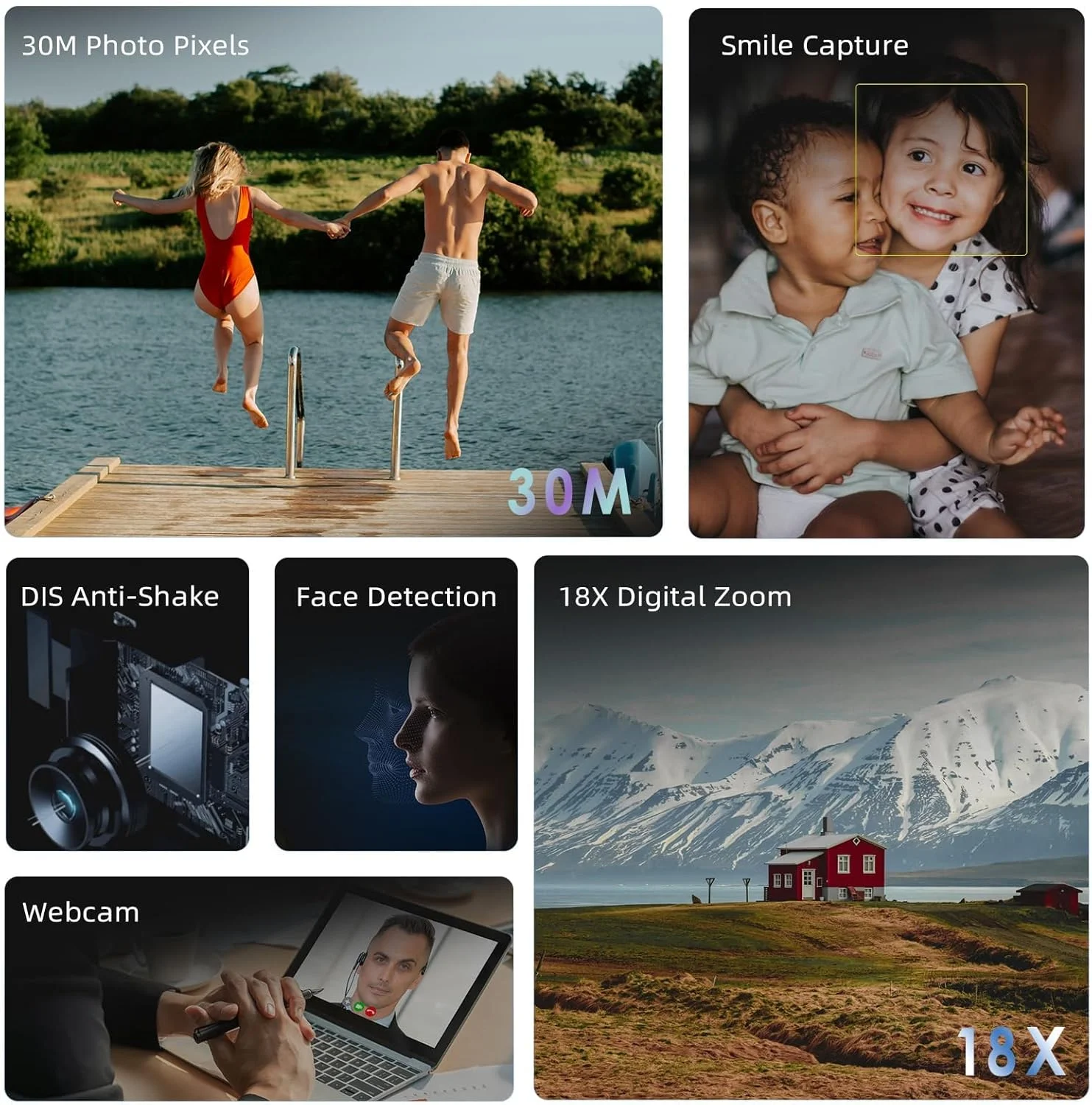 دوربین فیلمبرداری ORDRO B320 1080P، دوربین ولاگ با زوم 18X، دوربین دید در شب، صفحه نمایش HD چرخان 270 درجه برای ولاگ، یوتیوب و ضبط ویدیو دوربین فیلمبرداری ORDRO B320 1080P، دوربین ولاگ با زوم 18X، دوربین دید در شب، صفحه نمایش HD چرخان 270 درجه برای ولاگ، یوتیوب و ضبط ویدیو