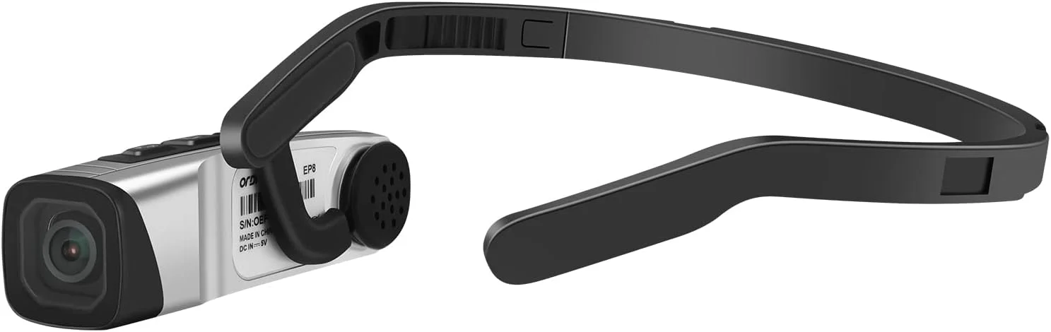 دوربین فیلمبرداری 4K مدل ORDRO EP8 Combo، دوربین فیلمبرداری Ultra HD 4K 60FPS، دوربین ولاگ بدون دست، دوربین پوشیدنی، تثبیت کننده ویدئو گیمبال 2 محوره، فوکوس خودکار، کنترل از راه دور، کارت حافظه میکرو 64 گیگابایتی