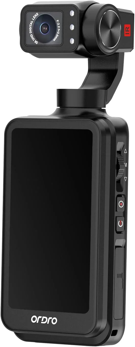 دوربین فیلمبرداری دستی 5K مدل ORDRO M5 با صفحه لمسی چرخان 3.5 اینچی، تثبیت کننده 3 محوره، دید در شب IR، WDR، دنبال کردن چهره، زاویه دید عریض 120 درجه و عمر باتری طولانی دوربین فیلمبرداری دستی 5K مدل ORDRO M5 با صفحه لمسی چرخان 3.5 اینچی، تثبیت کننده 3 محوره، دید در شب IR، WDR، دنبال کردن چهره، زاویه دید عریض 120 درجه و عمر باتری طولانی