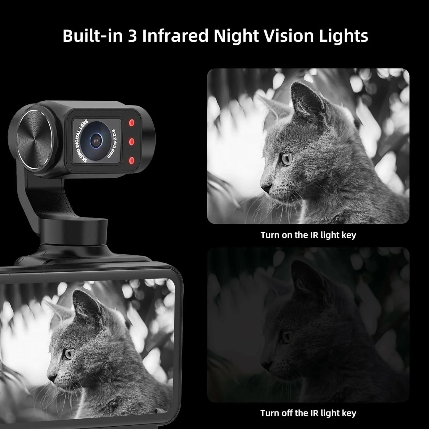 دوربین فیلمبرداری 5K مدل ORDRO M5 - دوربین فیلمبرداری دستی 4K با سرعت 60 فریم بر ثانیه، وای فای، دید در شب مادون قرمز، صفحه نمایش 3.5 اینچی، تثبیت کننده 3 محوره، لنز چرخان 180 درجه، دوربین قابل حمل با کارت 64 گیگابایتی