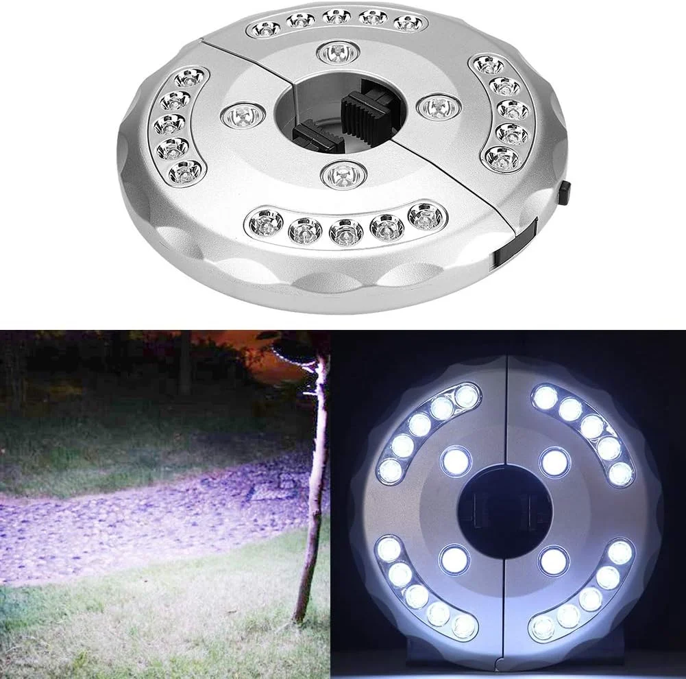 چراغ چتری پاسیو، چراغ چادر ال ای دی 24+4 فضای باز، چراغ میله چتری قابل حمل برای چترهای پاسیو کمپینگ (نقره ای) چراغ چتری پاسیو، چراغ چادر ال ای دی 24+4 فضای باز، چراغ میله چتری قابل حمل برای چترهای پاسیو کمپینگ (نقره ای)