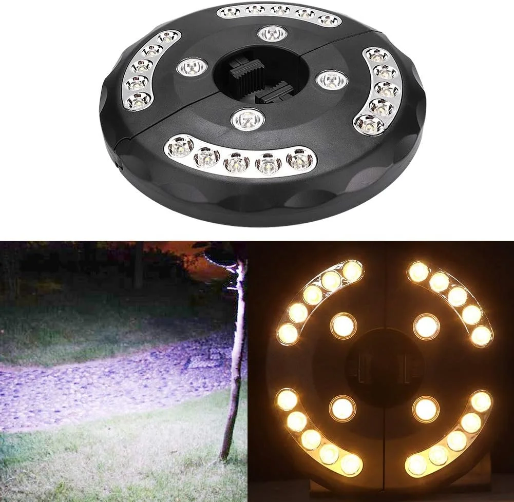 چراغ چتر پاسیو، چراغ چادر 24+4 LED قابل حمل برای چترهای پاسیو و کمپینگ (مشکی) چراغ چتر پاسیو، چراغ چادر 24+4 LED قابل حمل برای چترهای پاسیو و کمپینگ (مشکی)