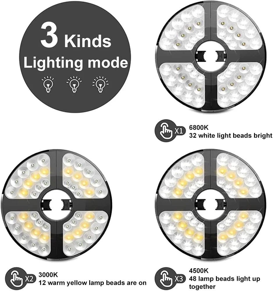 چراغ چتر آفتابی، 48 LED چراغ چتر در فضای باز، 450 لومن چراغ LED چتر با 3 حالت شارژ USB چراغ چتر برای مهمانی ساحلی باغ کمپینگ چراغ چتر آفتابی، 48 LED چراغ چتر در فضای باز، 450 لومن چراغ LED چتر با 3 حالت شارژ USB چراغ چتر برای مهمانی ساحلی باغ کمپینگ