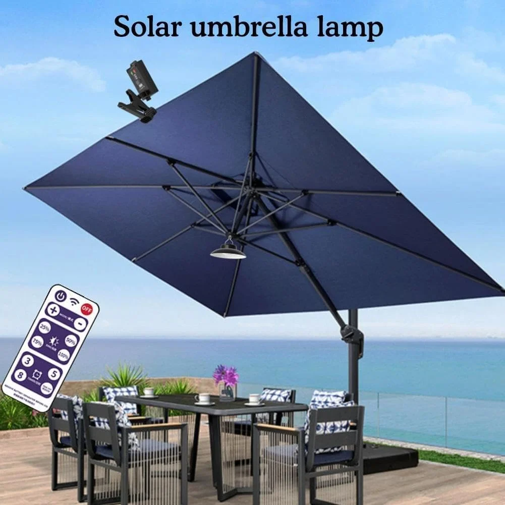 چراغ خورشیدی چتر فضای باز، چراغ خورشیدی گرم سایه ساحلی چادر کمپینگ قابل حمل فضای باز، چراغ چتر، دکوراسیون رزین سفید، دکوراسیون دایناسور، مجسمه اژدها