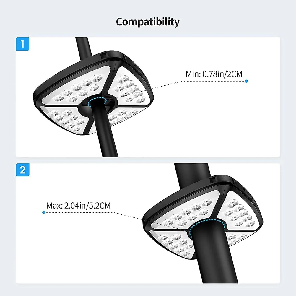 چراغ چتری آفتابی 32 LED، چراغ های چتری شارژی بی سیم، چراغ فضای باز برای استفاده در روشنایی چادرهای کمپینگ در فضای باز چراغ چتری آفتابی 32 LED، چراغ های چتری شارژی بی سیم، چراغ فضای باز برای استفاده در روشنایی چادرهای کمپینگ در فضای باز