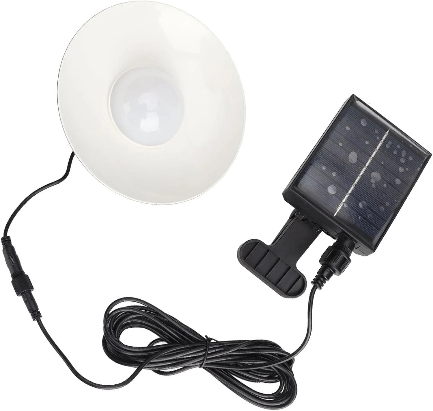 چراغ چتری خورشیدی، چراغ چتری پاسیو با گیره/نگهدارنده پنل خورشیدی بزرگ IP65 LED با روشنایی قابل تنظیم برای ساحل (نور گرم)