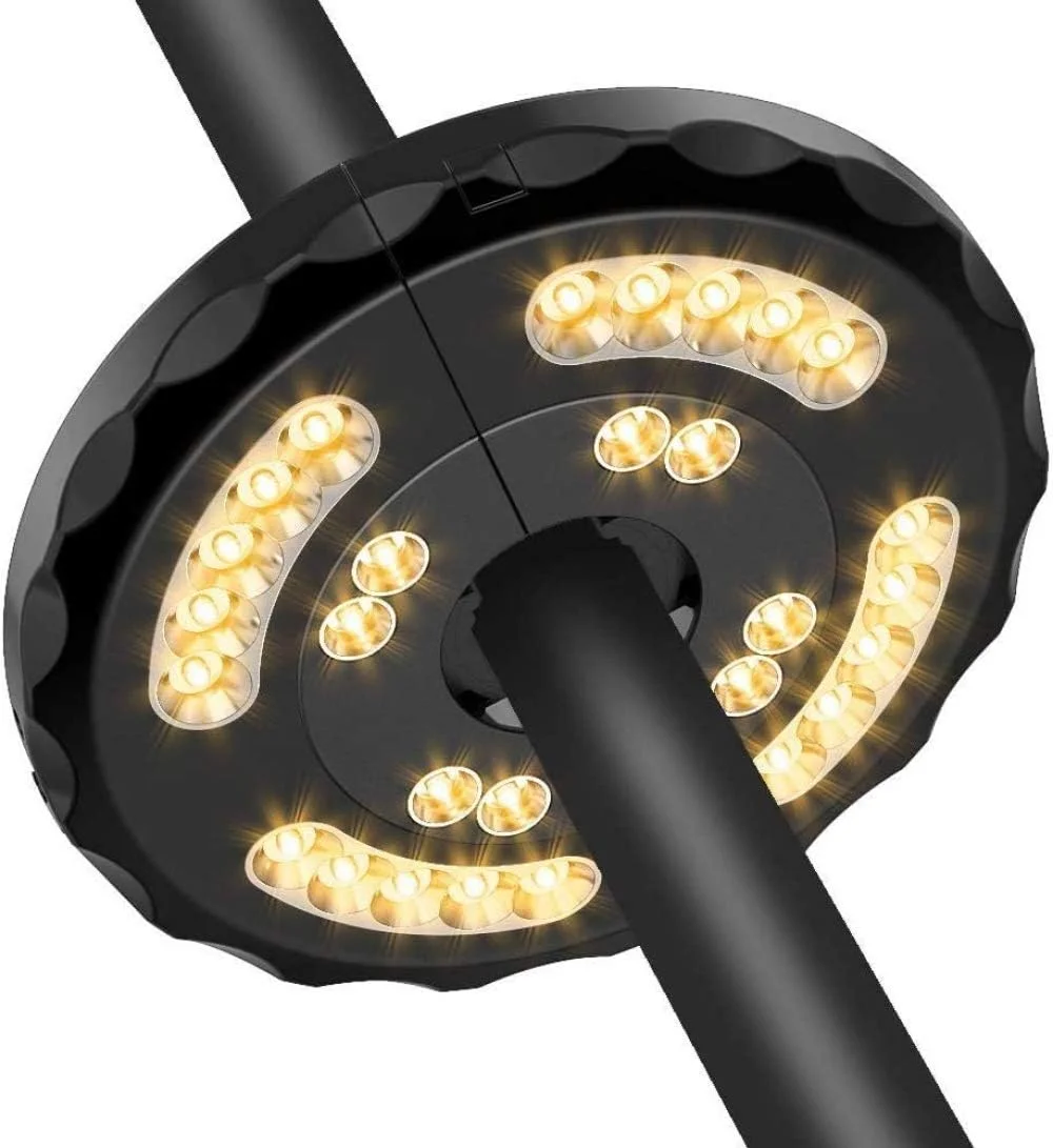 چراغ چتری پاسیو zaizai مدل 28LED، ضد آب، بی سیم با 2 حالت نور و شارژ USB برای روشنایی طولانی مدت چادرهای کمپینگ در فضای باز