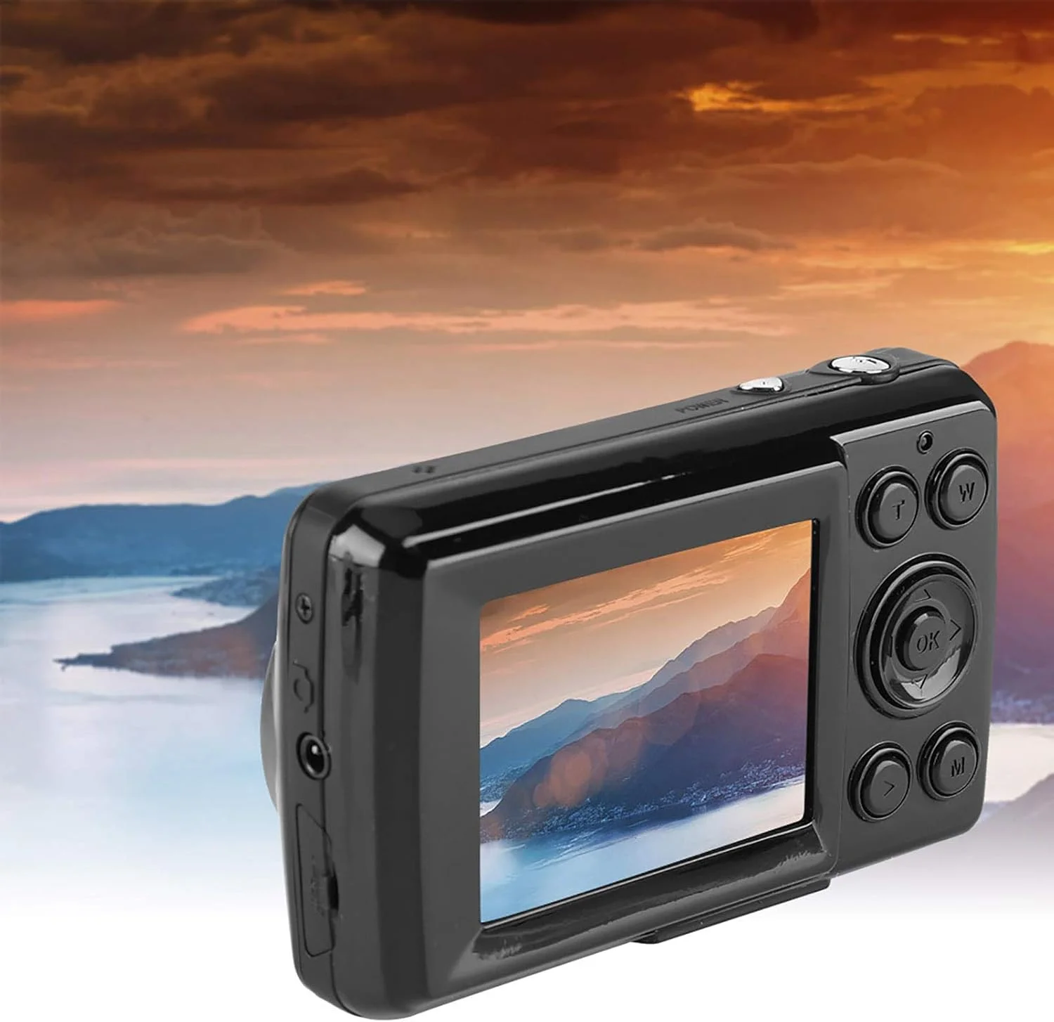 دوربین فیلمبرداری دیجیتال HD 16X، دوربین فیلمبرداری 720P، دوربین فیلمبرداری زوم دیجیتال با صفحه نمایش 2.4 اینچی برای نوارهای VCR VHS، دوربین فیلمبرداری AV RCA DVD (مشکی)