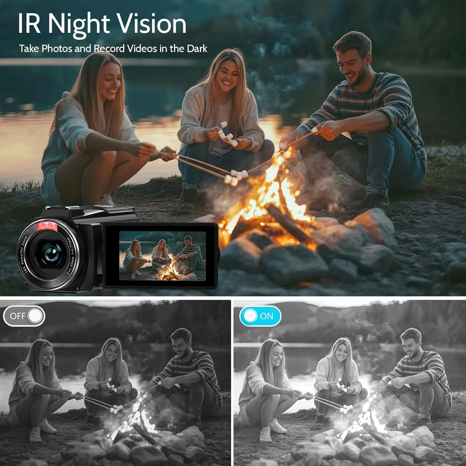 دوربین فیلمبرداری 8K VETEK، دوربین ولاگینگ دید در شب IR با کیفیت 64 مگاپیکسل، زوم 18x3، صفحه نمایش لمسی LCD با پوشش برای یوتیوب با WiFi، کارت SD 64 گیگابایتی، کنترل از راه دور دوربین فیلمبرداری 8K VETEK، دوربین ولاگینگ دید در شب IR با کیفیت 64 مگاپیکسل، زوم 18x3، صفحه نمایش لمسی LCD با پوشش برای یوتیوب با WiFi، کارت SD 64 گیگابایتی، کنترل از راه دور