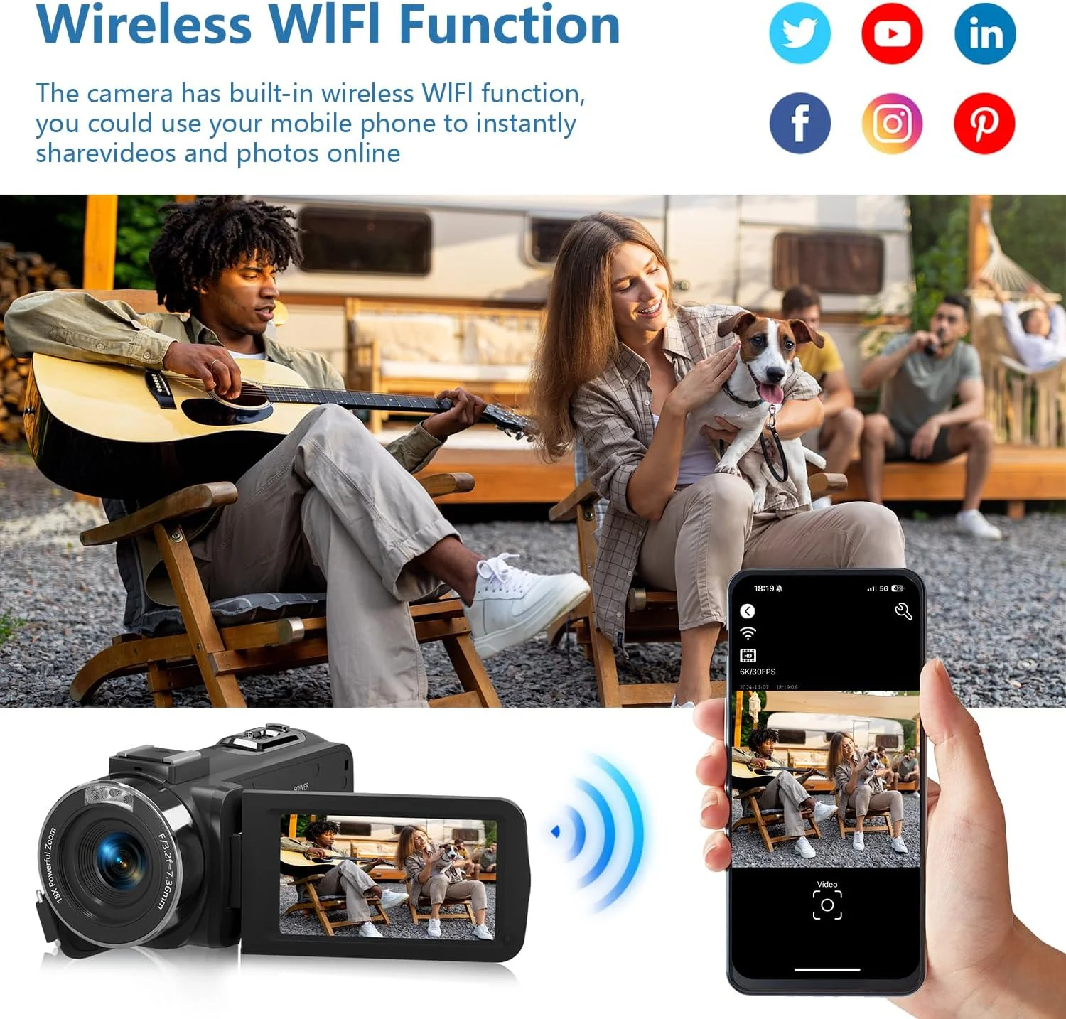 دوربین فیلمبرداری VETEK، دوربین فیلمبرداری 6K 64MP دید در شب مادون قرمز دوربین وبلاگ نویسی زوم 18X دوربین دیجیتال WiFi برای YouTube صفحه نمایش لمسی 3.0 اینچی دوربین ضبط کننده با کارت SD 32 گیگابایتی، میکروفون و دوربین فیلمبرداری VETEK، دوربین فیلمبرداری 6K 64MP دید در شب مادون قرمز دوربین وبلاگ نویسی زوم 18X دوربین دیجیتال WiFi برای YouTube صفحه نمایش لمسی 3.0 اینچی دوربین ضبط کننده با کارت SD 32 گیگابایتی، میکروفون و