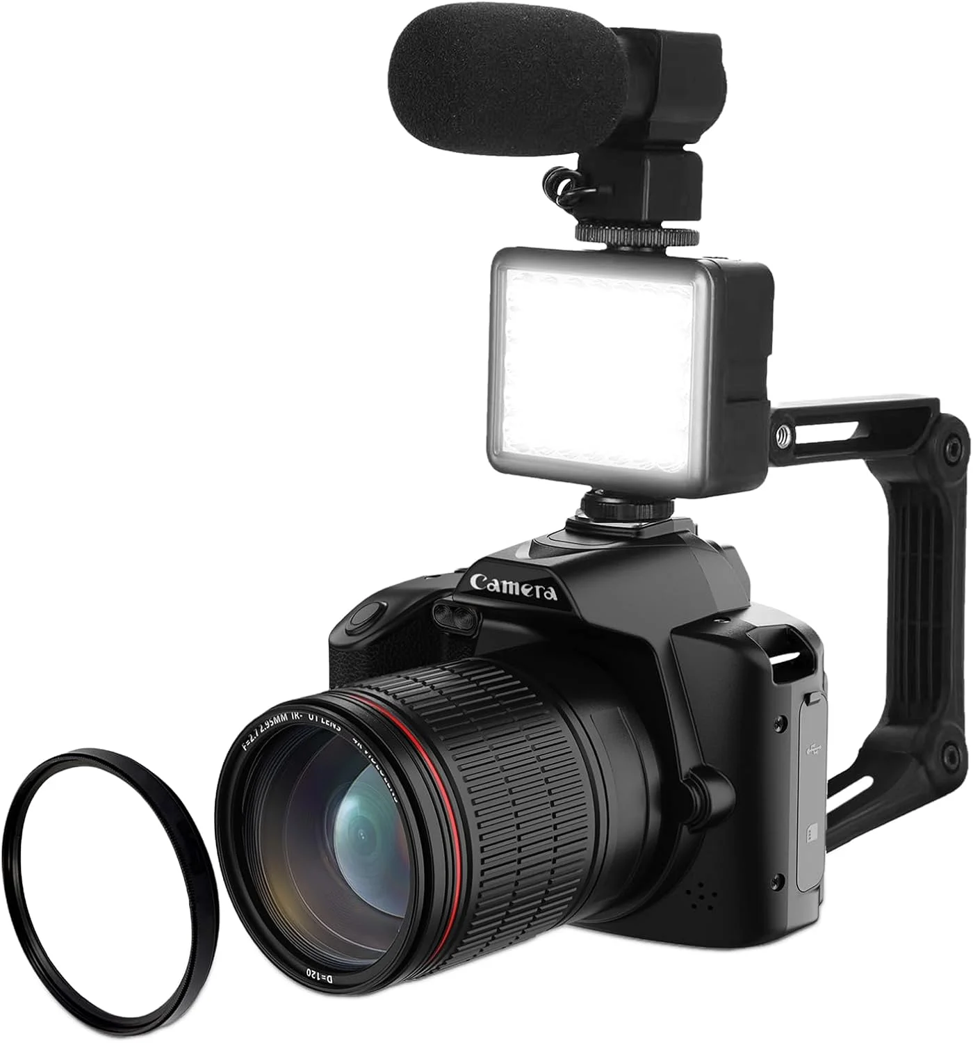 دوربین فیلمبرداری 4K برای یوتیوب، دوربین دیجیتال دید در شب HD 64 مگاپیکسلی برای عکاسی وای فای، دوربین فیلمبرداری زوم دیجیتال با صفحه نمایش 3 اینچی